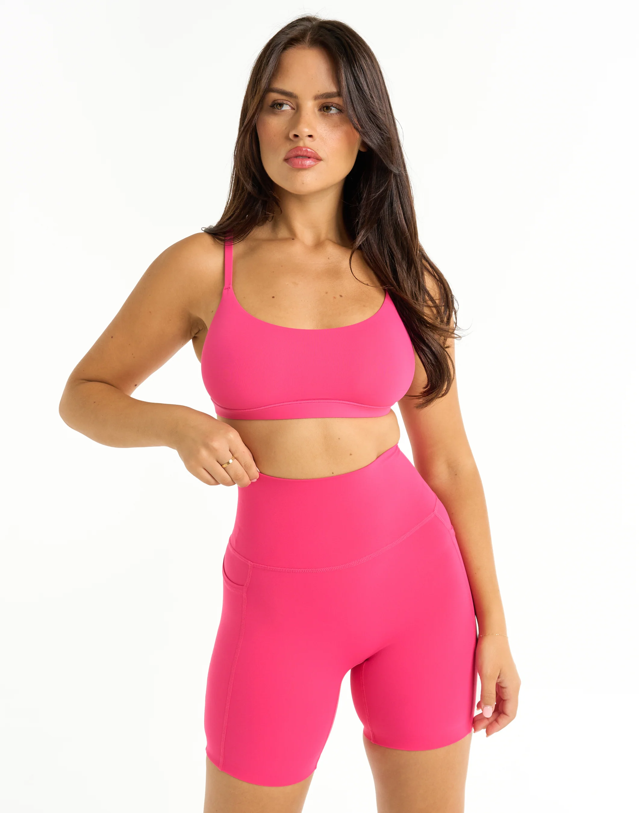 Air High Waisted Pocket Shorts 6" - Pink - Image 5
