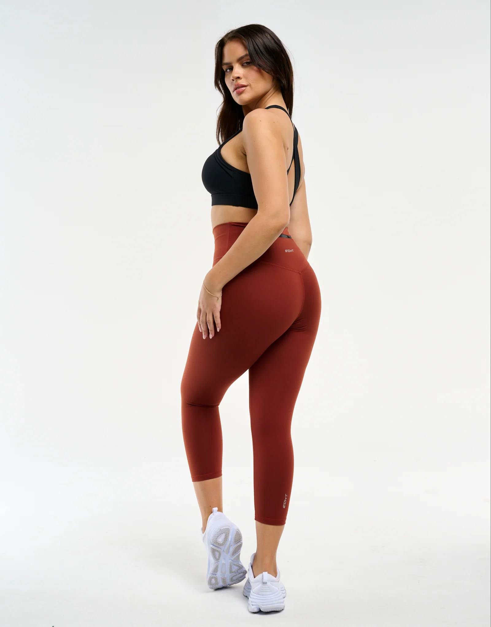 All Day Crop Leggings - Brown - Image 3