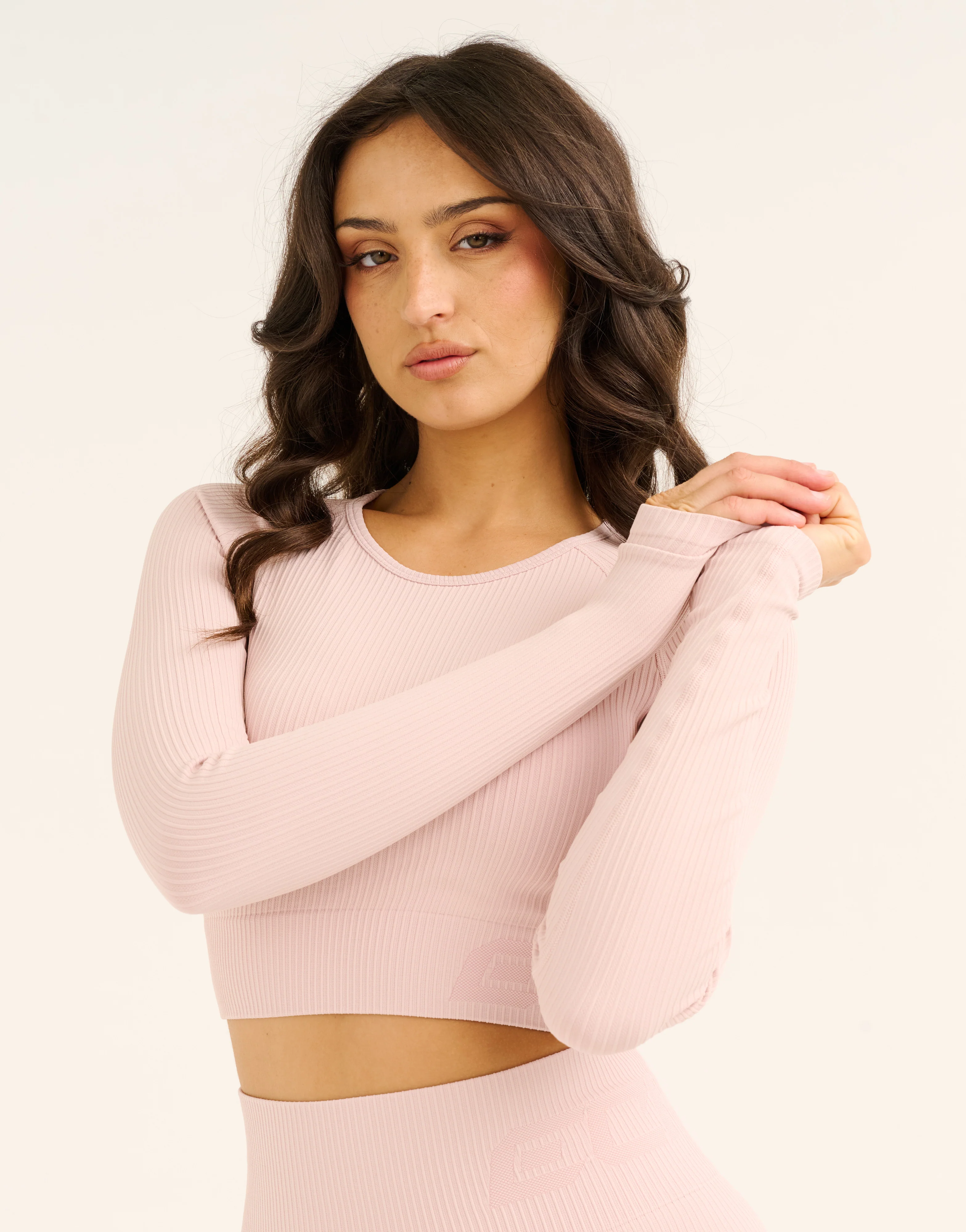 Arise Comfort Cropped Long Sleeve V2 - Mauve - Image 3