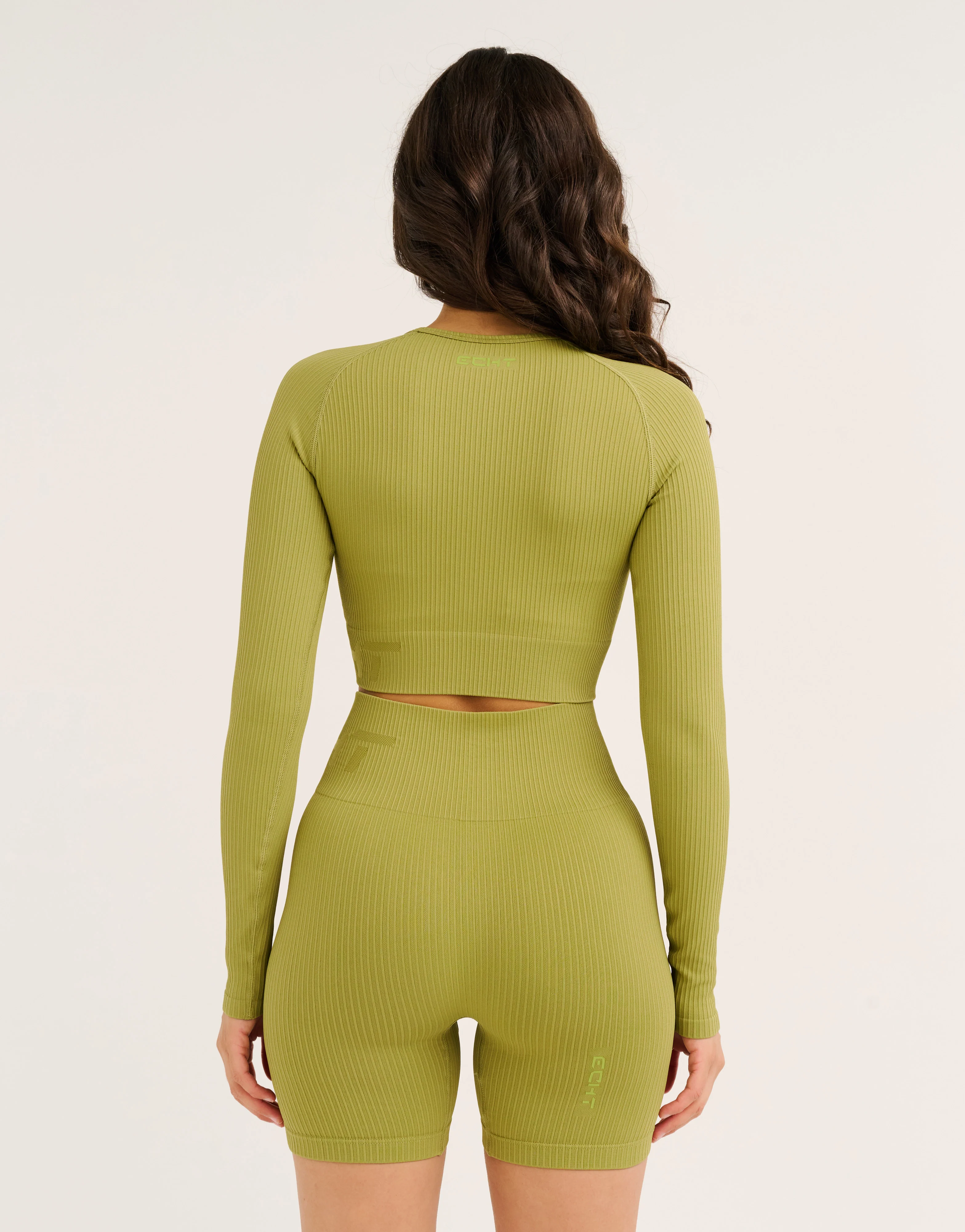 Arise Comfort Cropped Long Sleeve V2 - Olive - Image 2