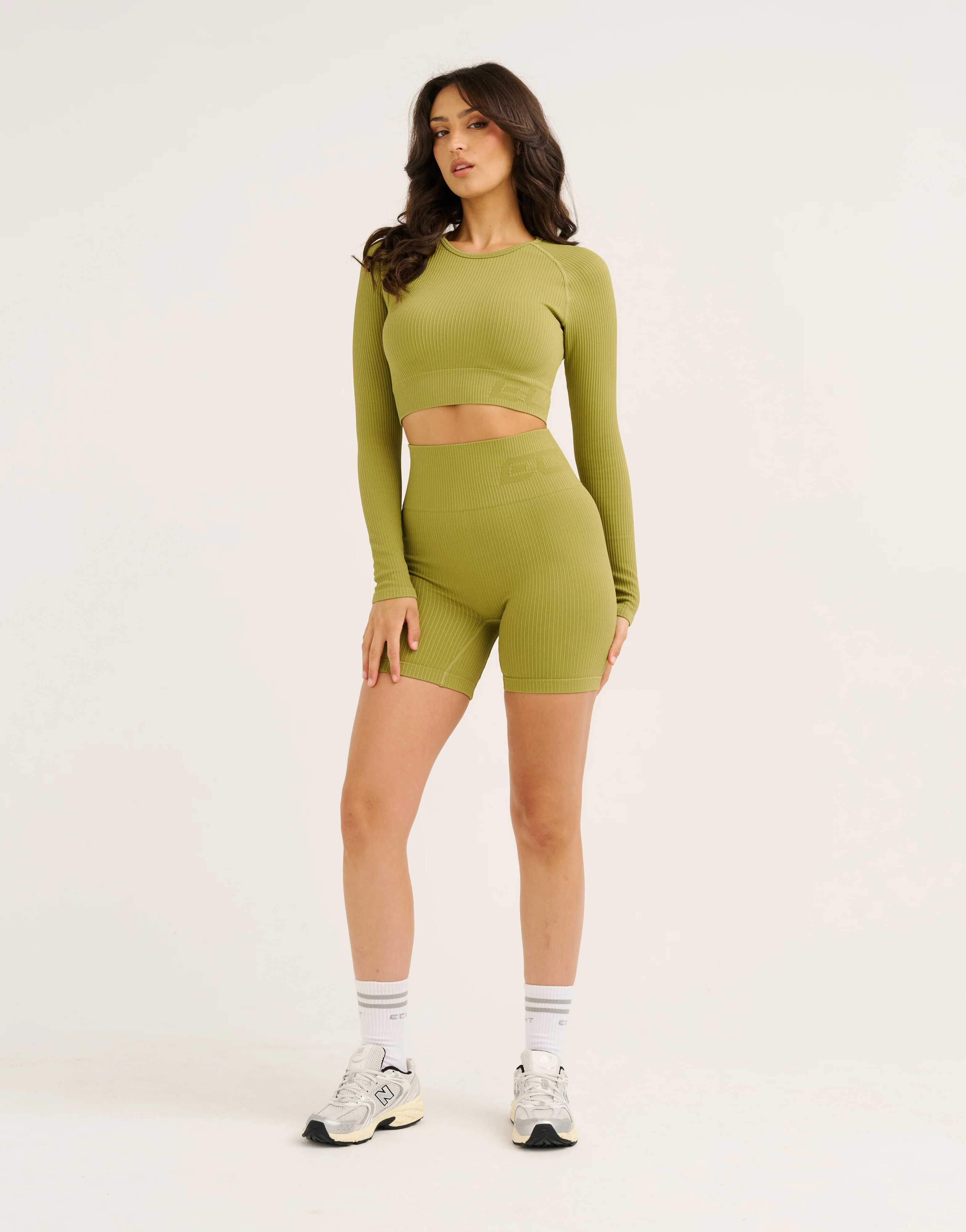 Arise Comfort Cropped Long Sleeve V2 - Olive - Image 8