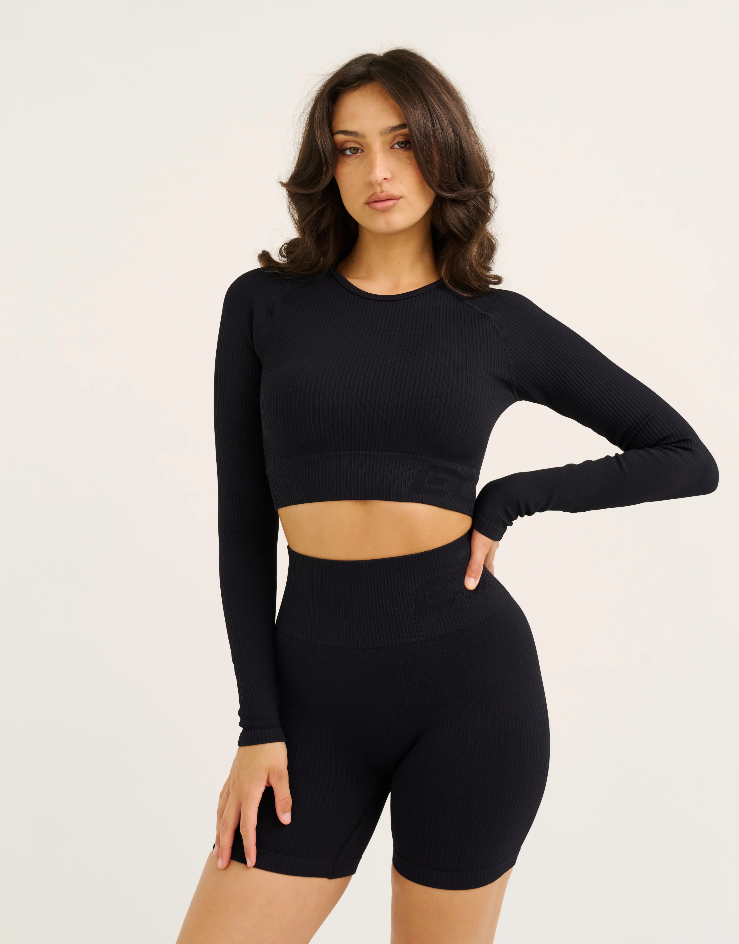Arise Comfort Cropped Long Sleeve V2 - Stealth Black - Image 8