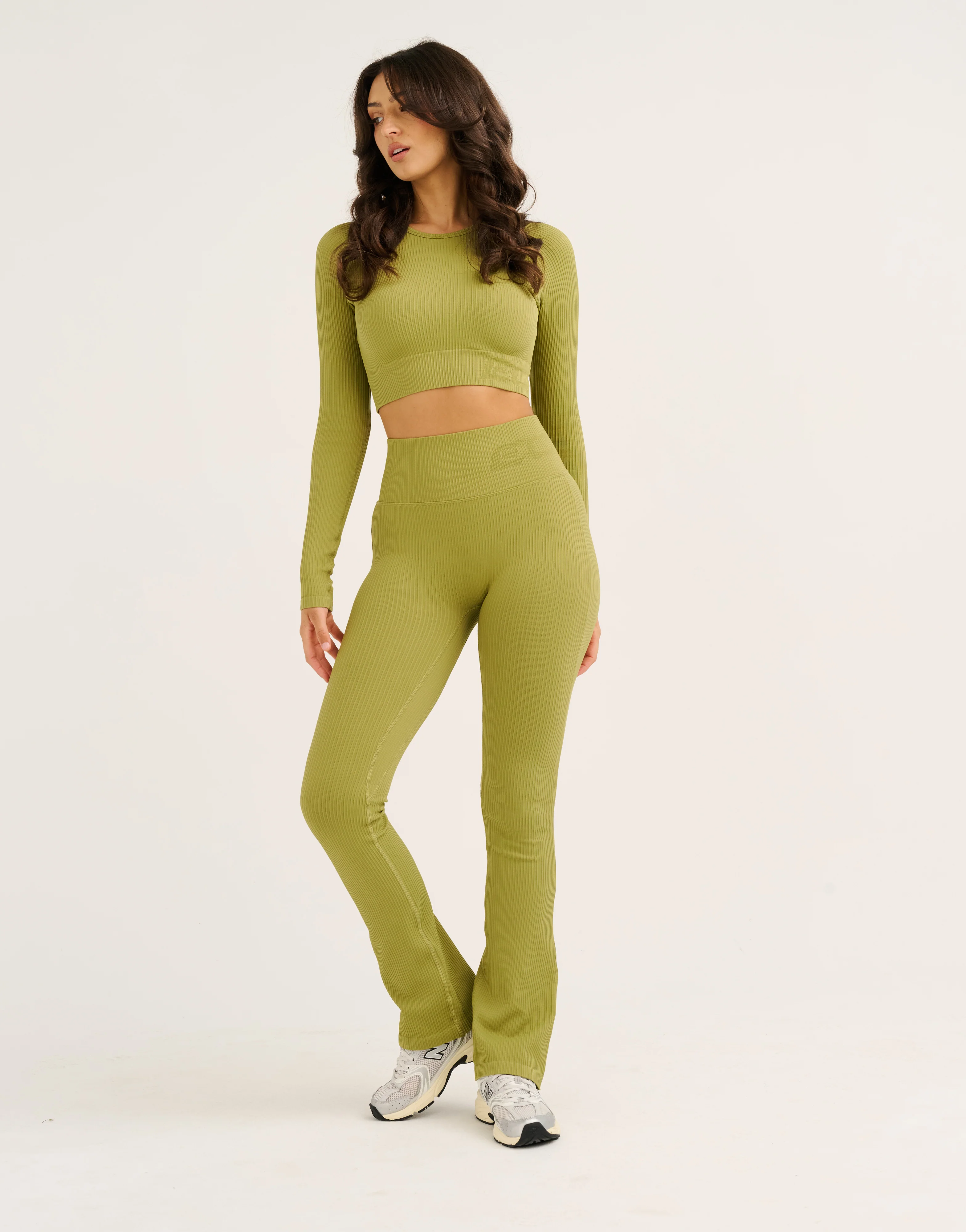 Arise Comfort Flare Leggings V2 - Olive - Image 10