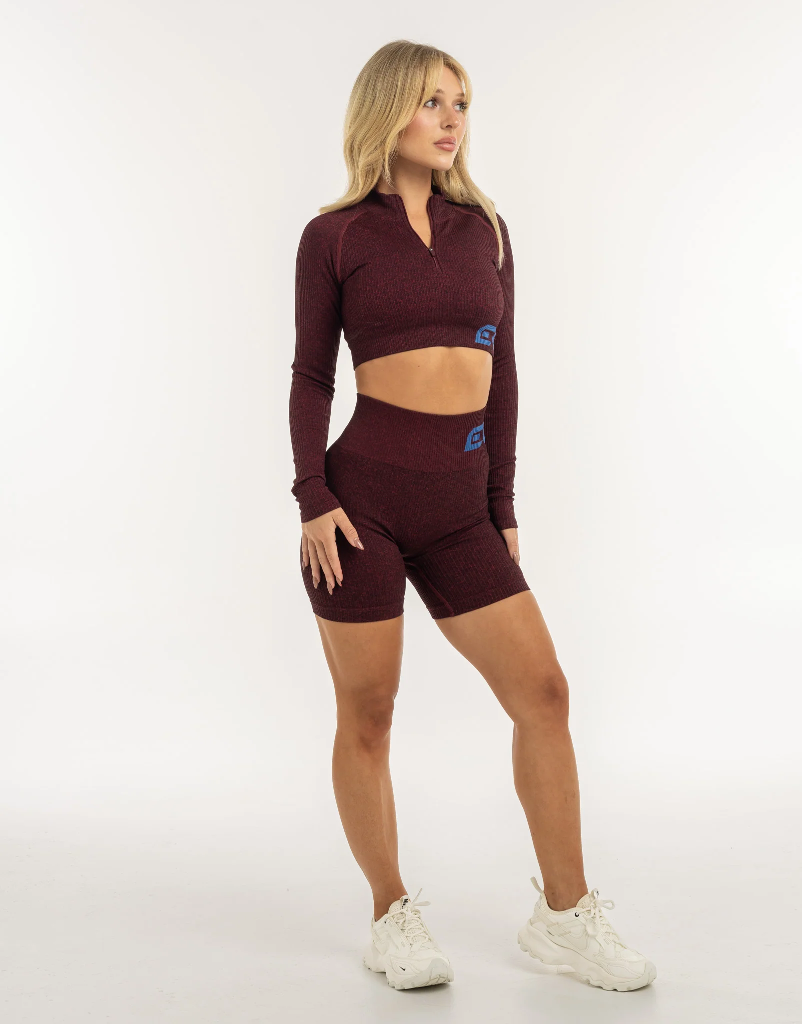 Arise Comfort Zip Long Sleeve - Magenta Marl - Image 5