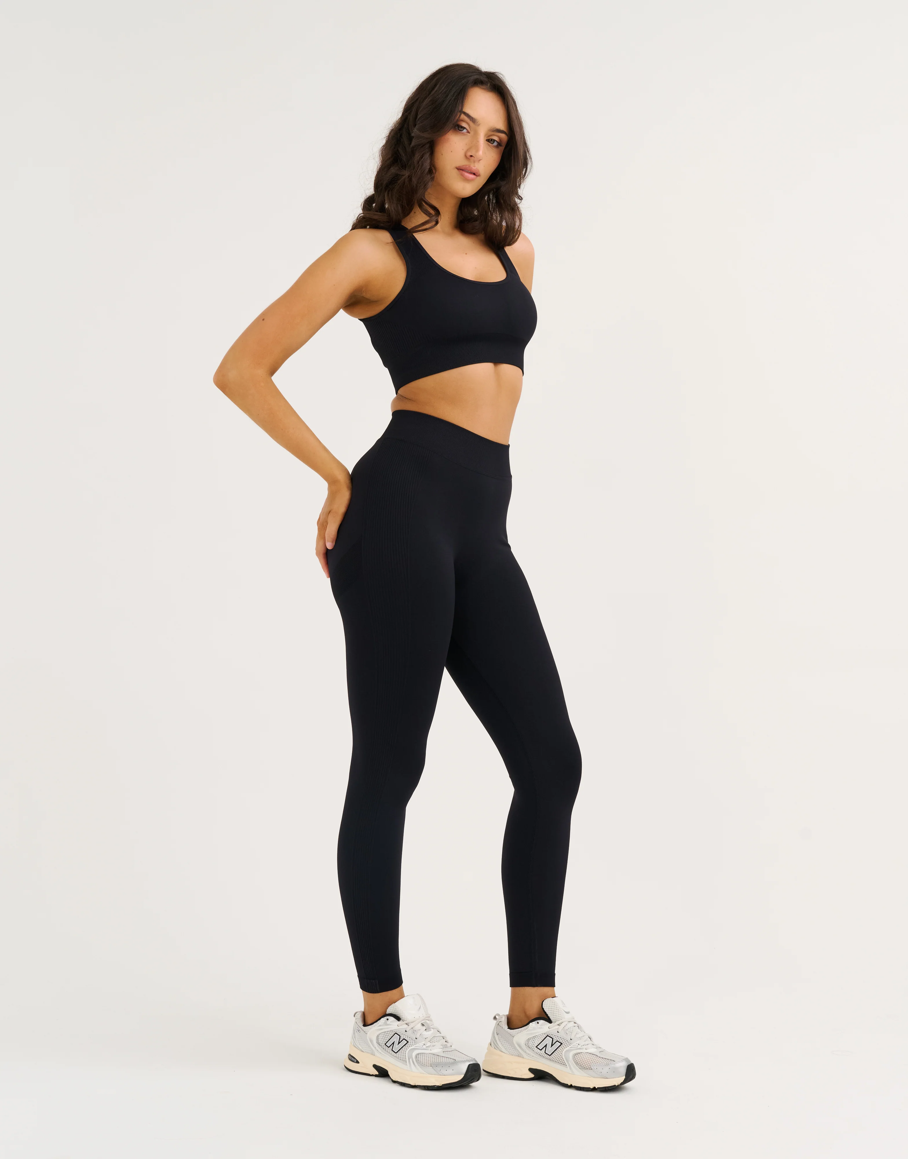 Arise Essential Mid-Waist Leggings V2 - Stealth Black - Image 11