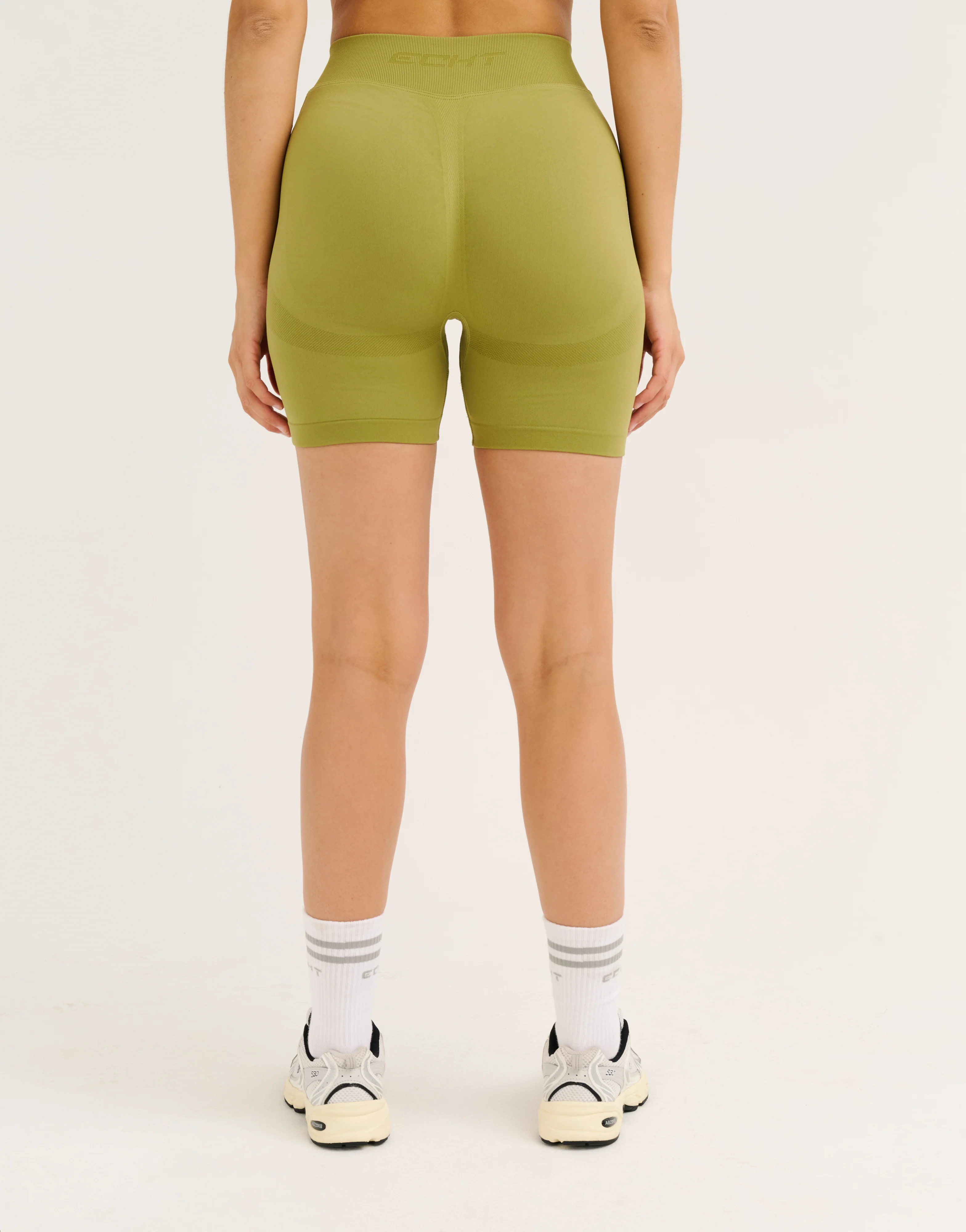 Arise Essential Mid-Waist Shorts V2 - Olive - Image 2