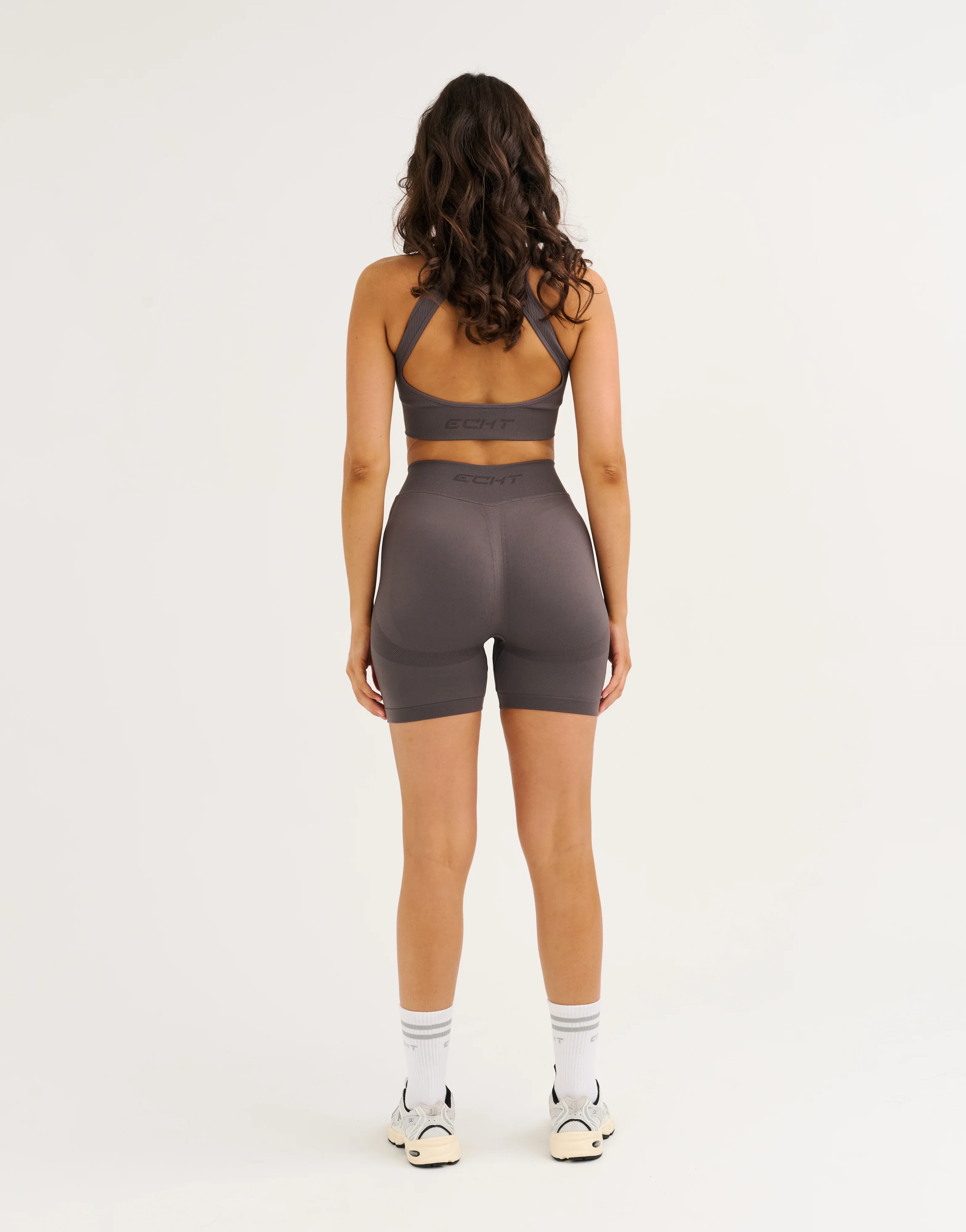Arise Essential Mid-Waist Shorts V2 - Slate Grey - Image 4