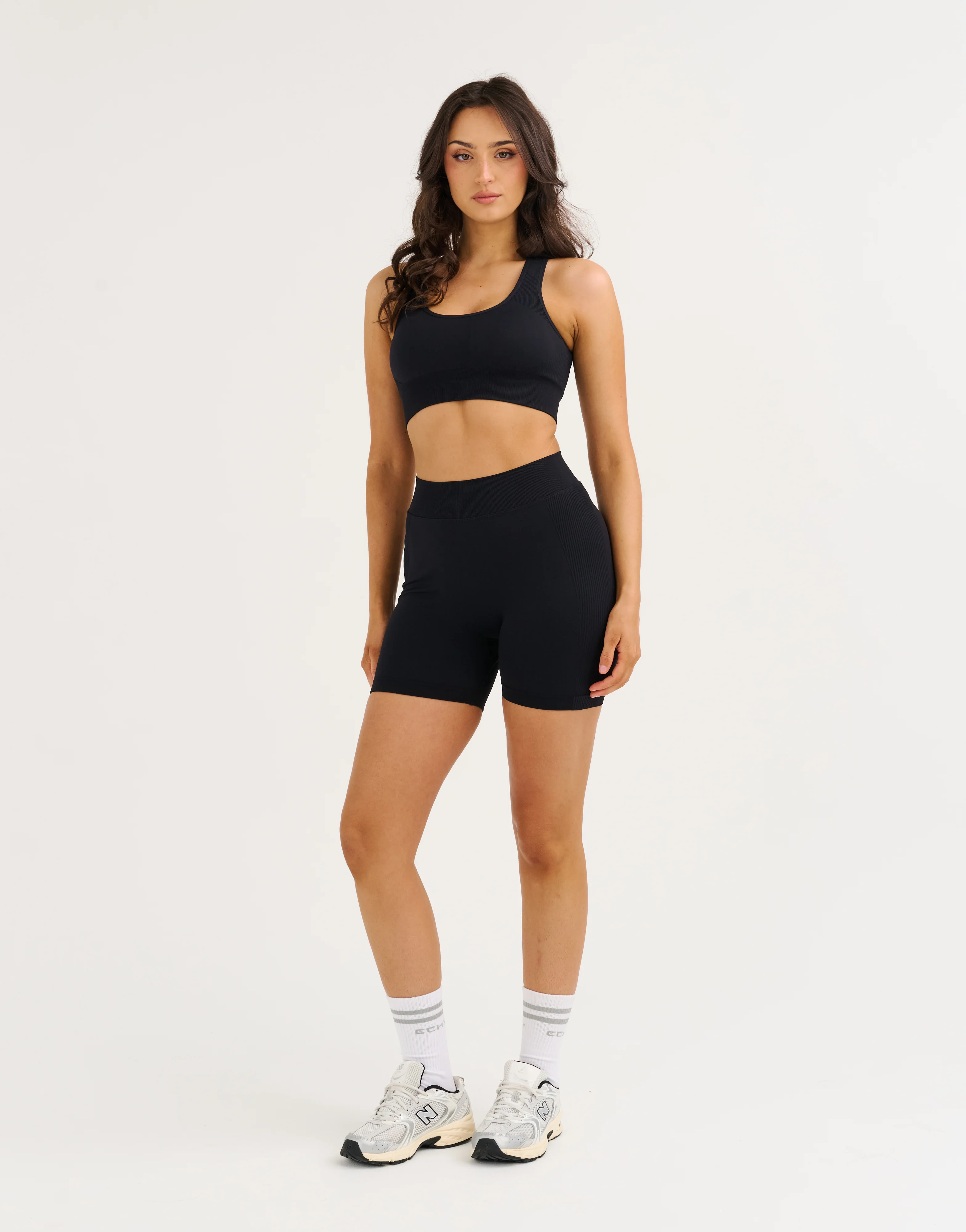 Arise Essential Mid-Waist Shorts V2 - Stealth Black - Image 6