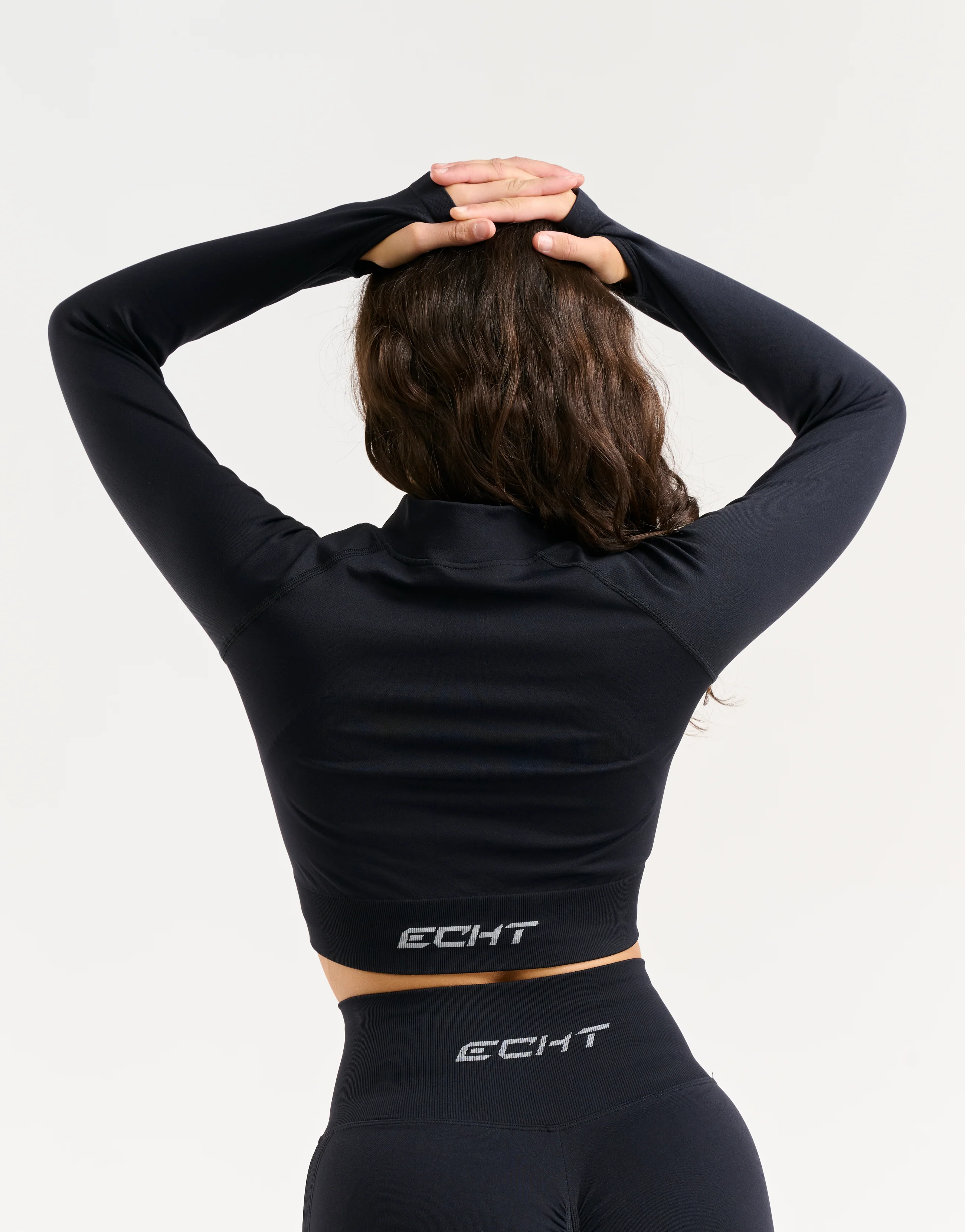 Arise Essential Zip-Up Long Sleeve - Black - Image 10