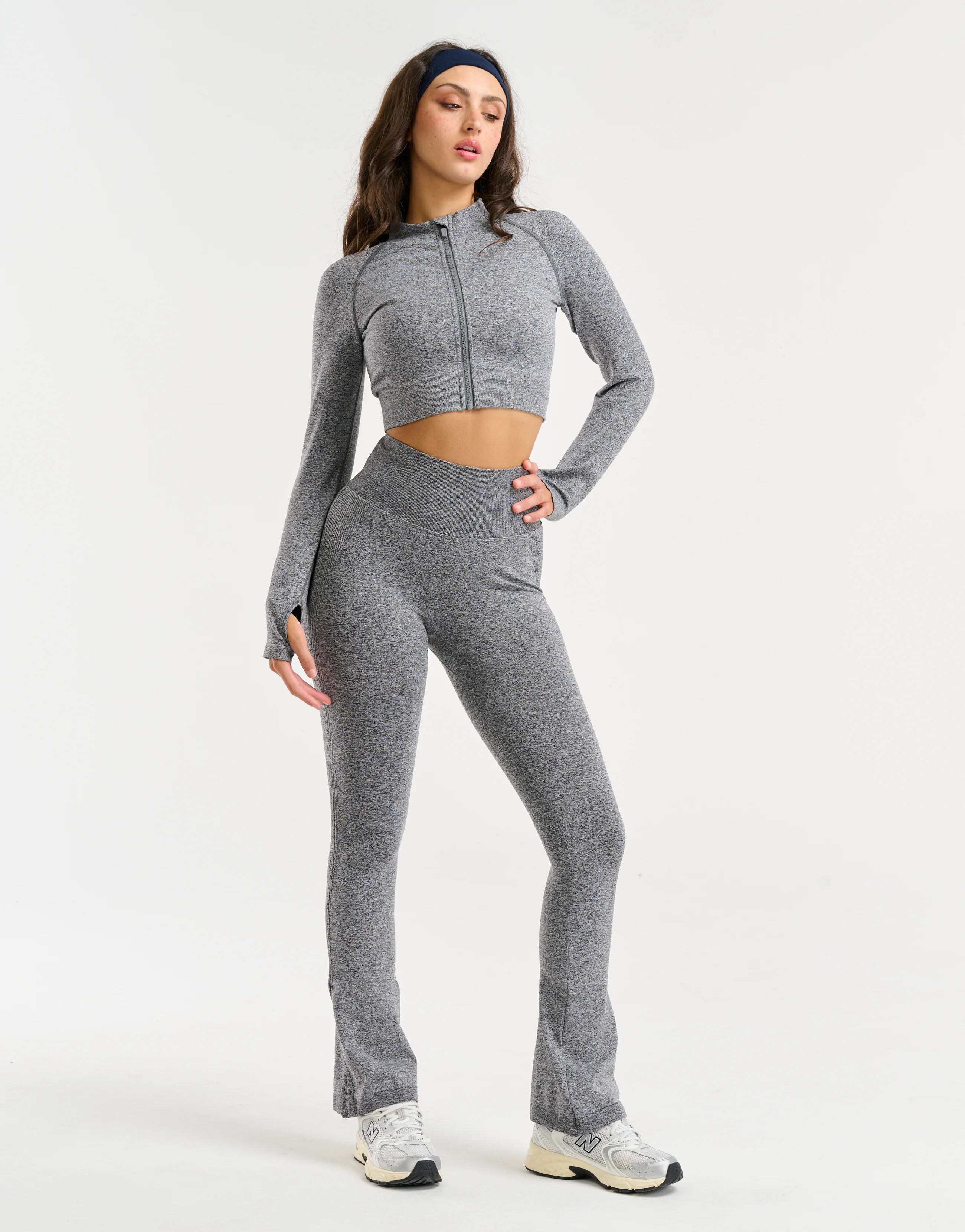 Arise Essential Zip-Up Long Sleeve - Charcoal - Image 10