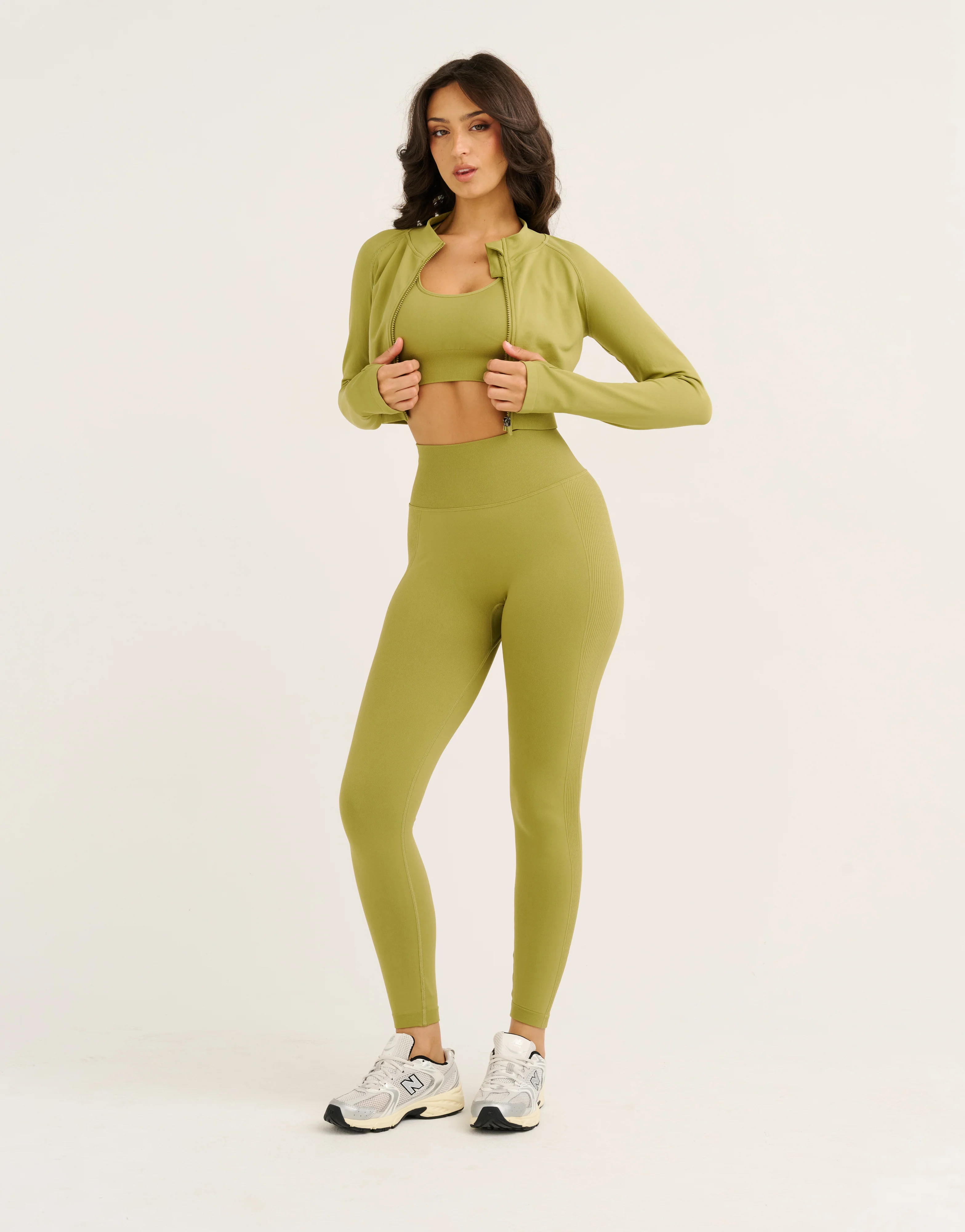 Arise Essential Zip-Up Long Sleeve - Olive - Image 9