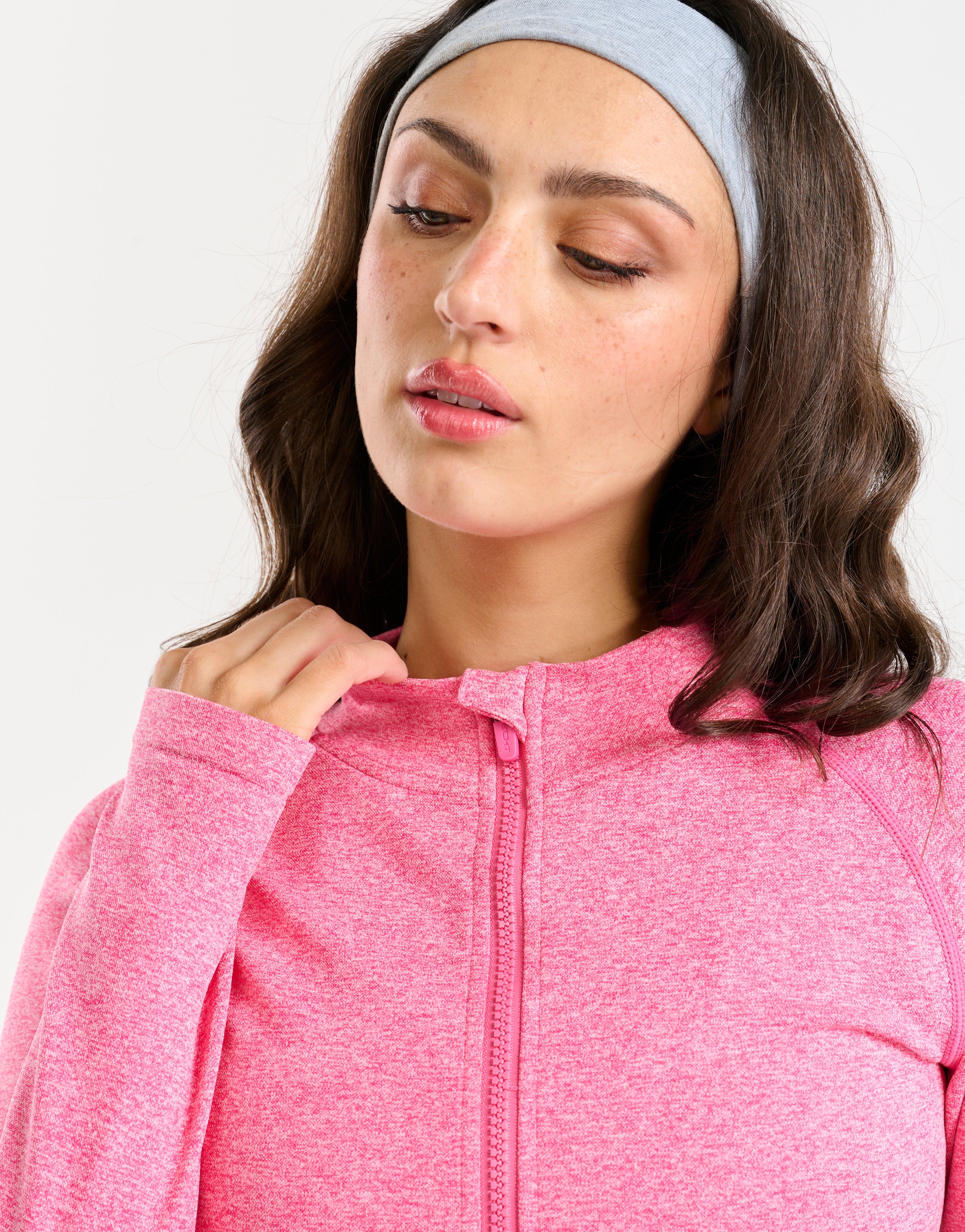 Arise Essential Zip-Up Long Sleeve - Pink - Image 7