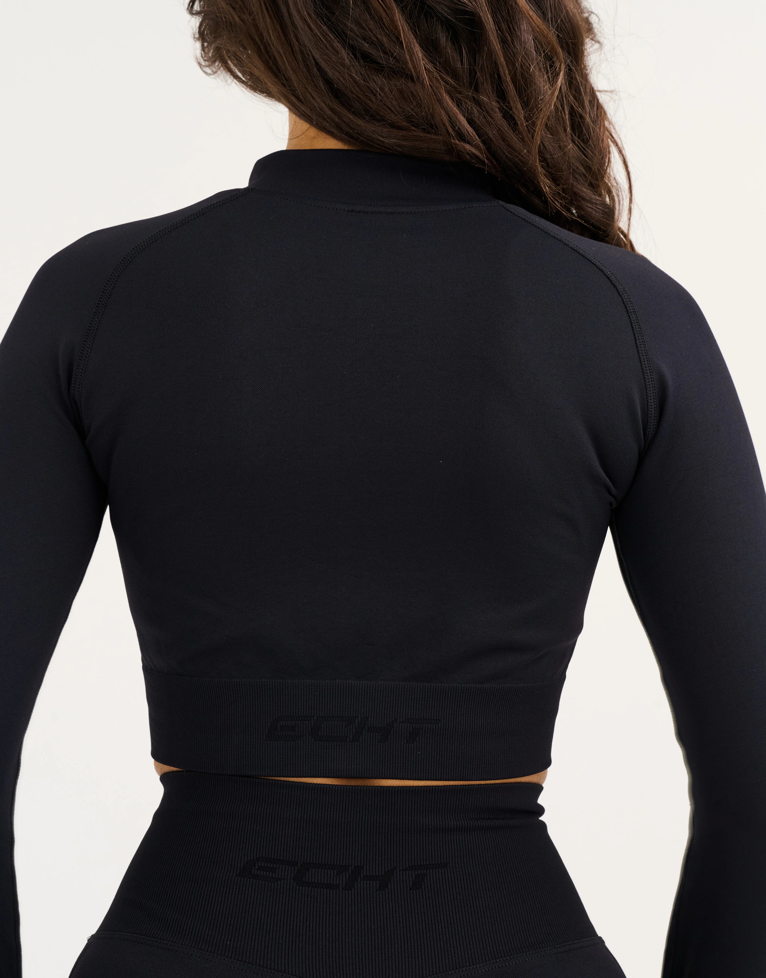 Arise Essential Zip-Up Long Sleeve - Stealth Black - Image 14