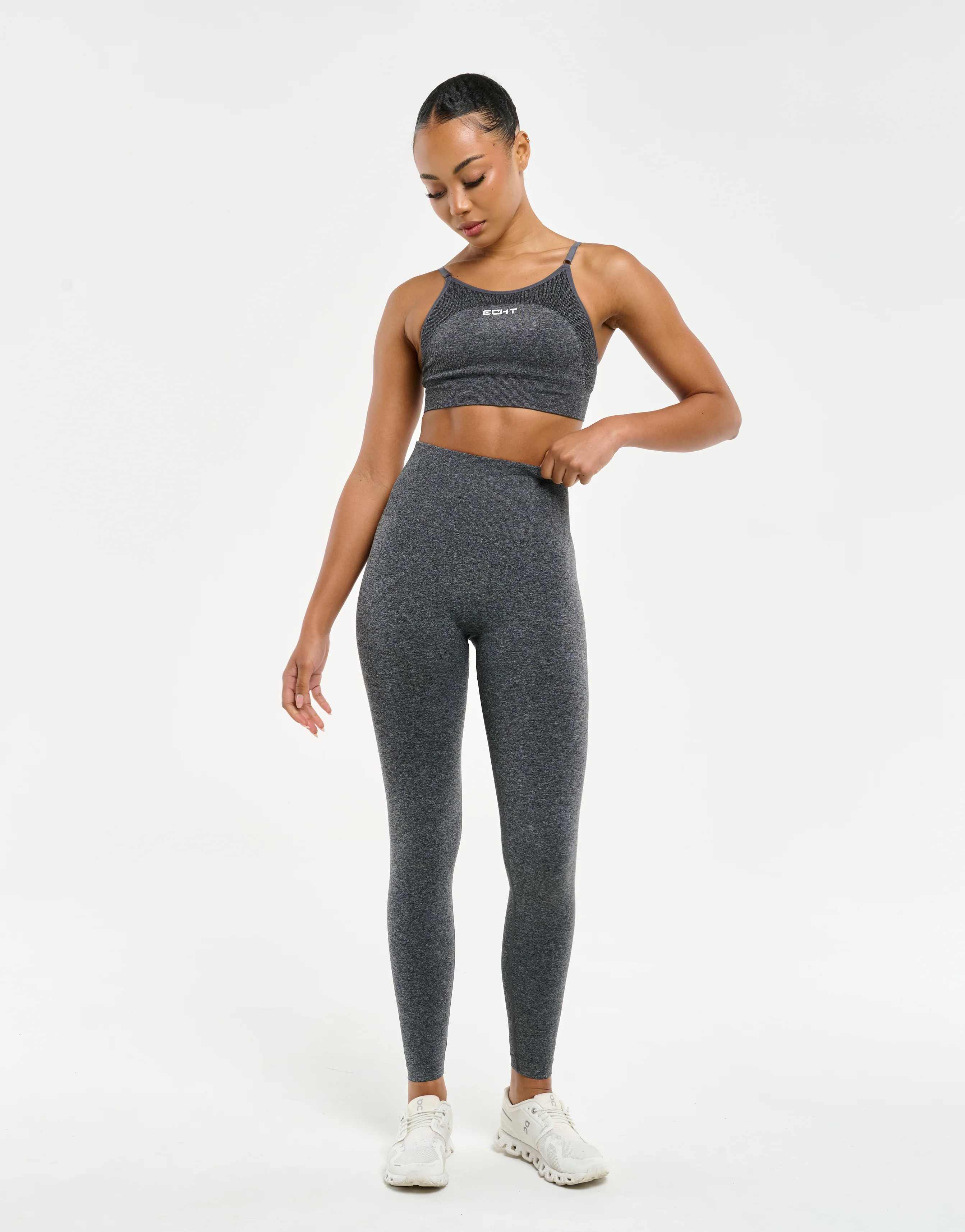 Arise Key Seamless Sports Bra - Charcoal - Image 3