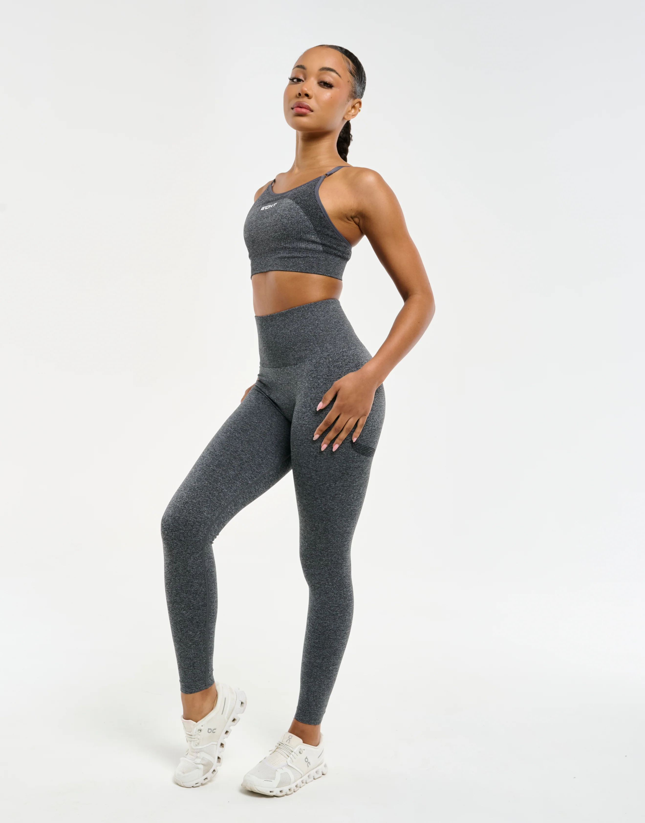 Arise Key Seamless Sports Bra - Charcoal - Image 5