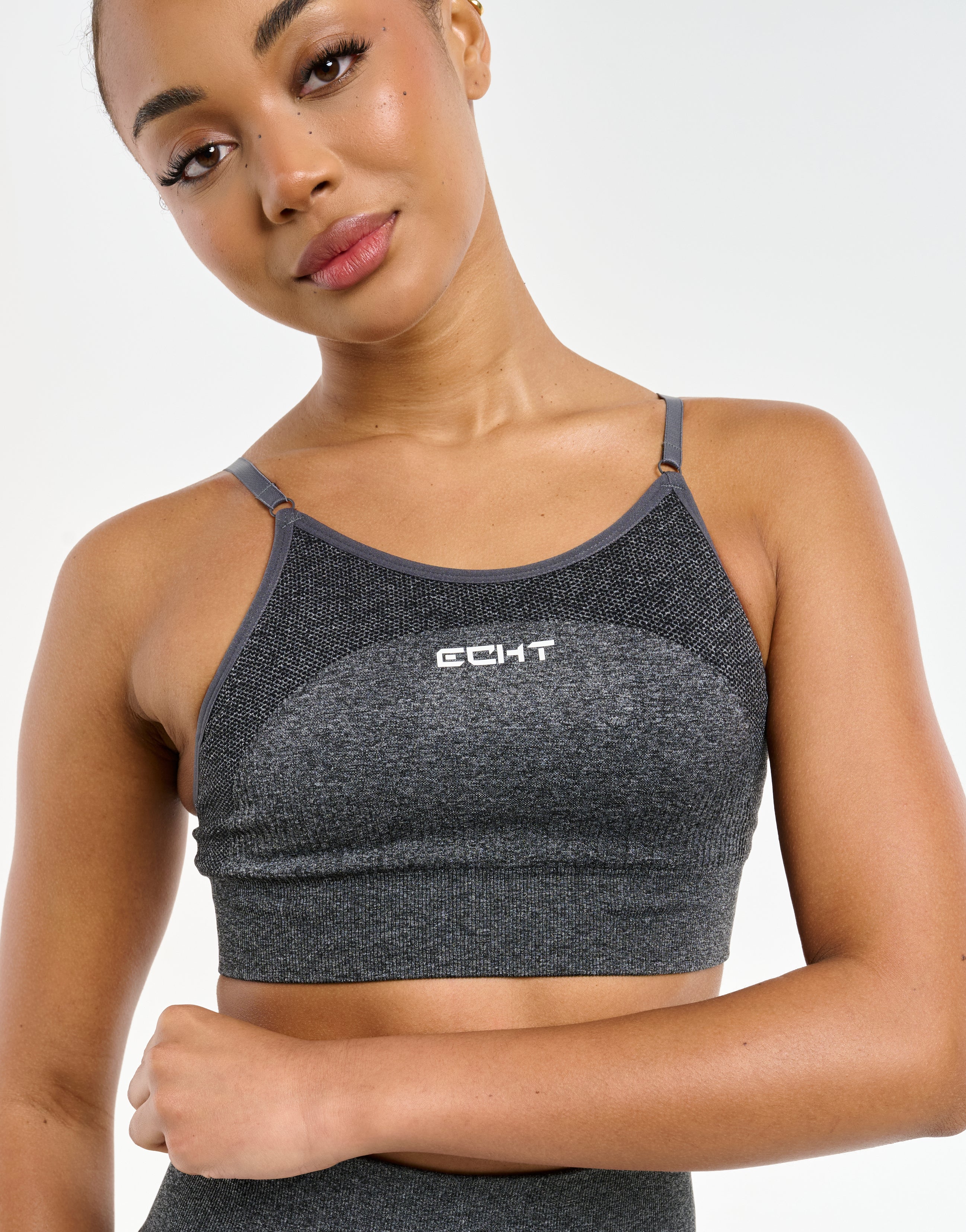 Arise Key Seamless Sports Bra - Charcoal - Image 8