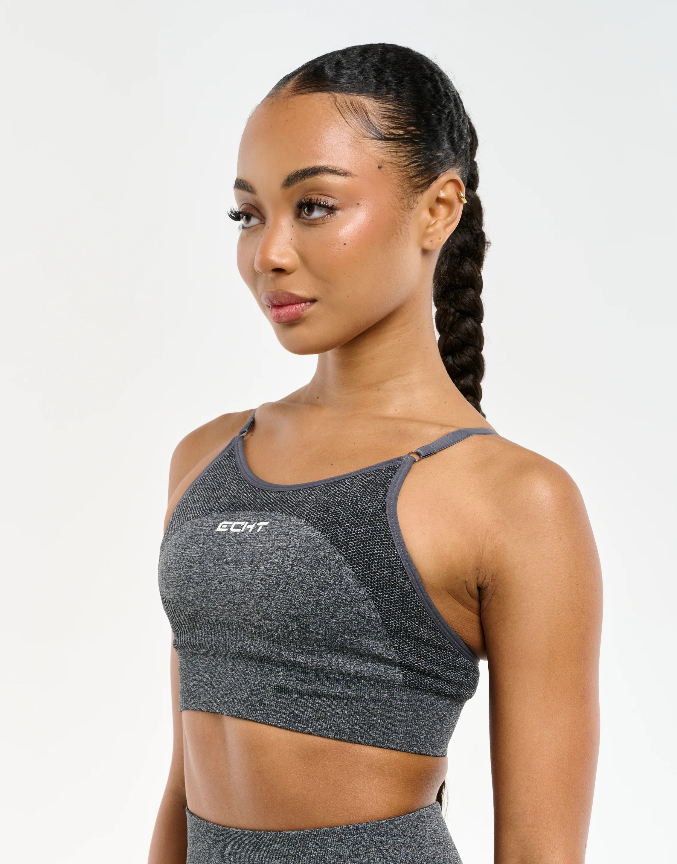 Arise Key Seamless Sports Bra - Charcoal - Image 9