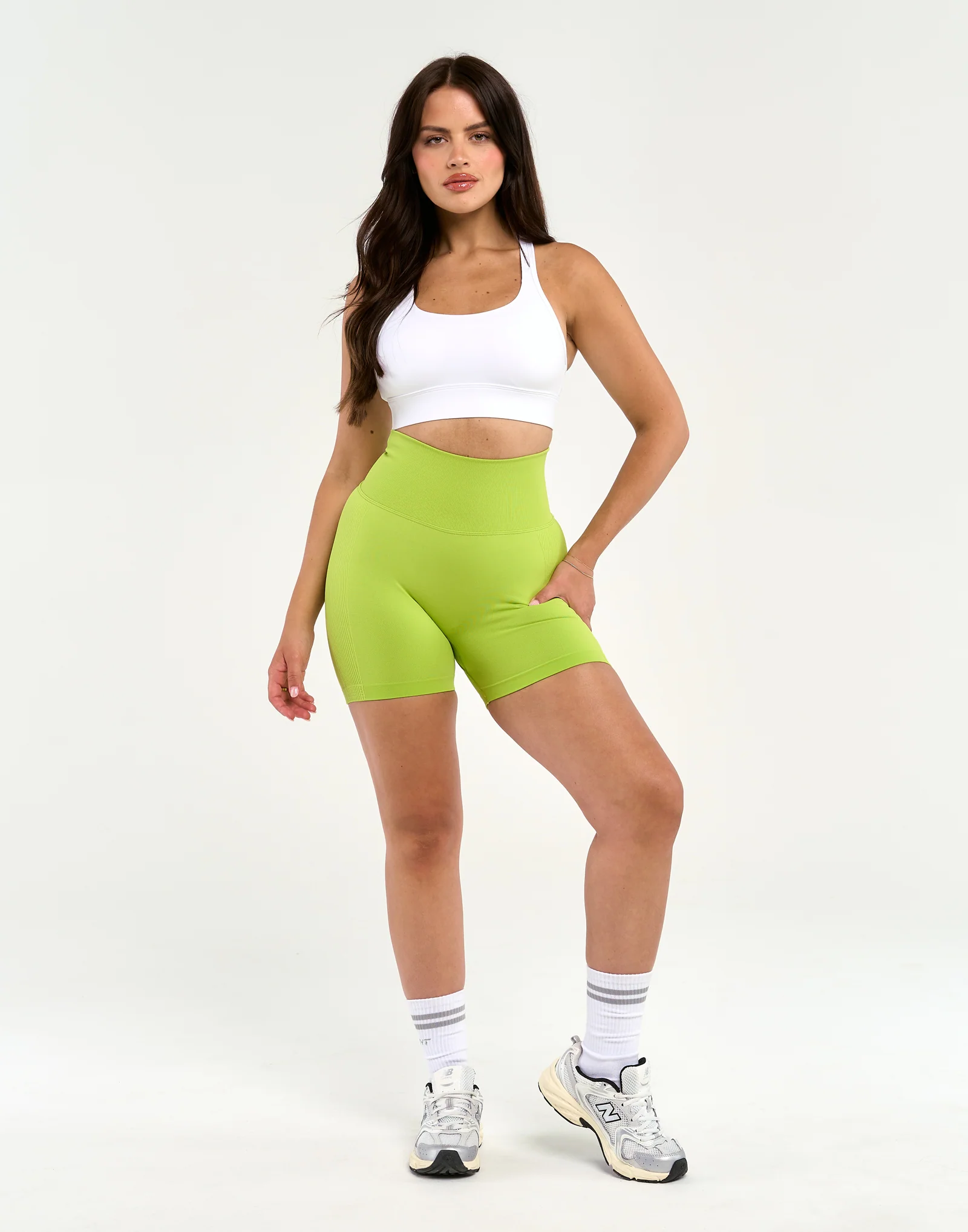 Arise Seamless Essential Shorts - Lime Green - Image 6