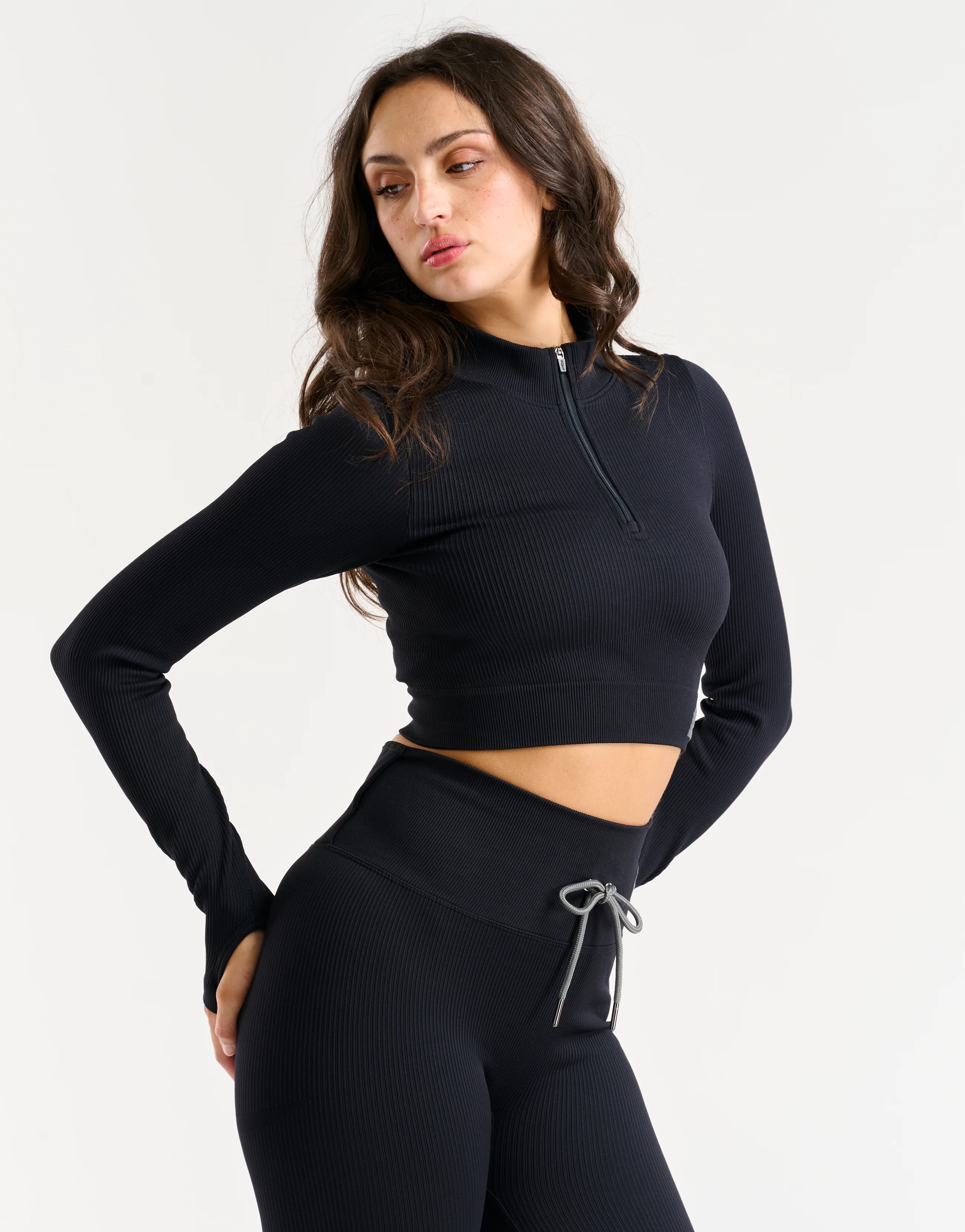 Arise Style Cropped Long Sleeve - Black - Image 7
