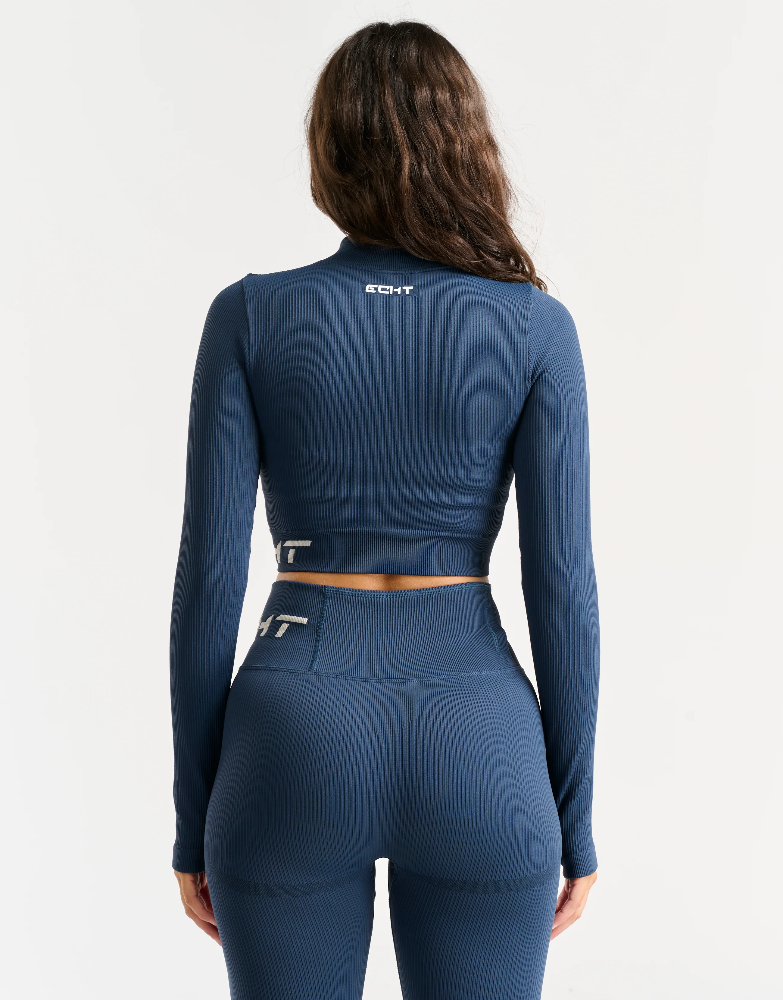 Arise Style Cropped Long Sleeve - Navy - Image 2