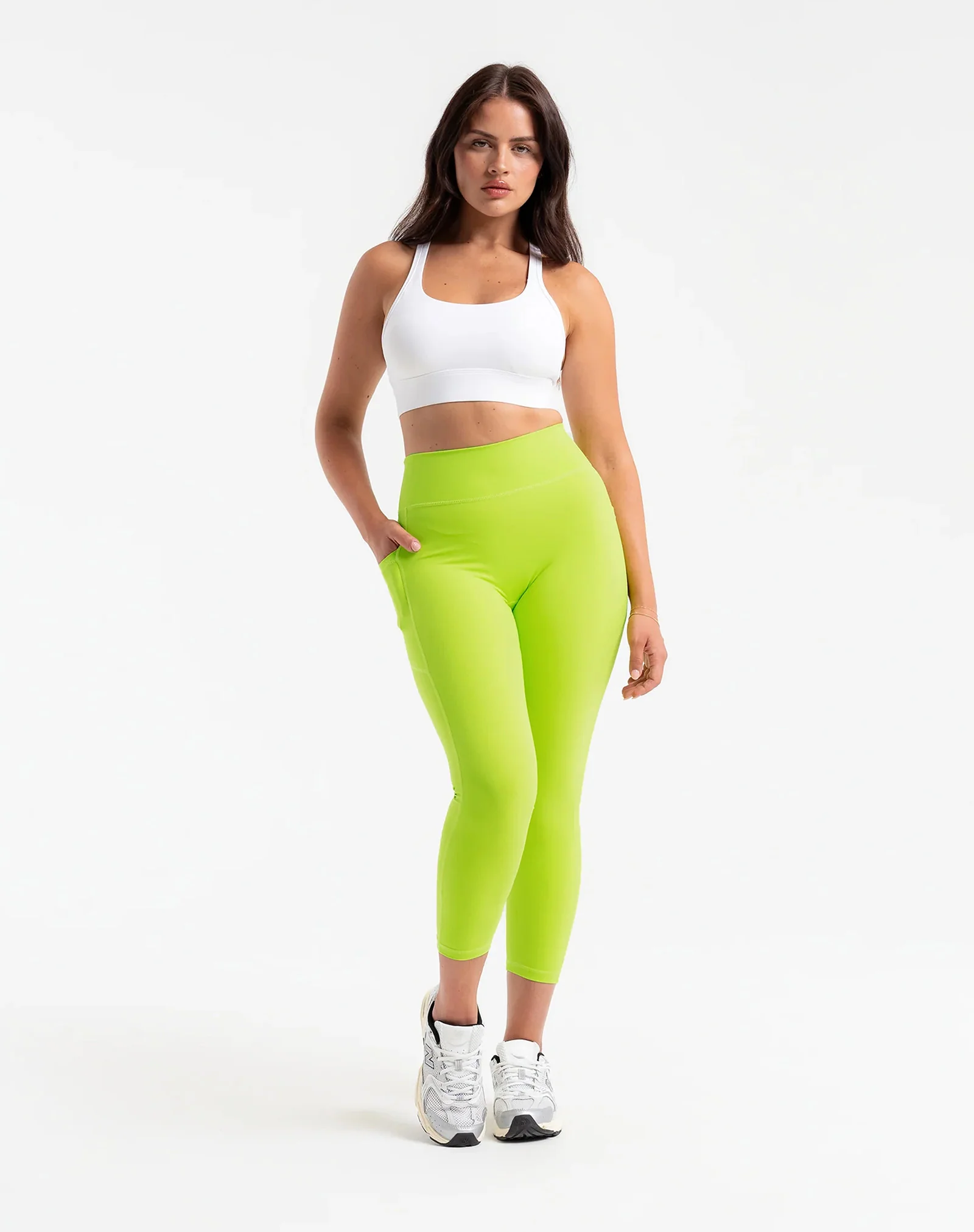 Ascend Pocket Leggings 23" - Lime Green - Image 7