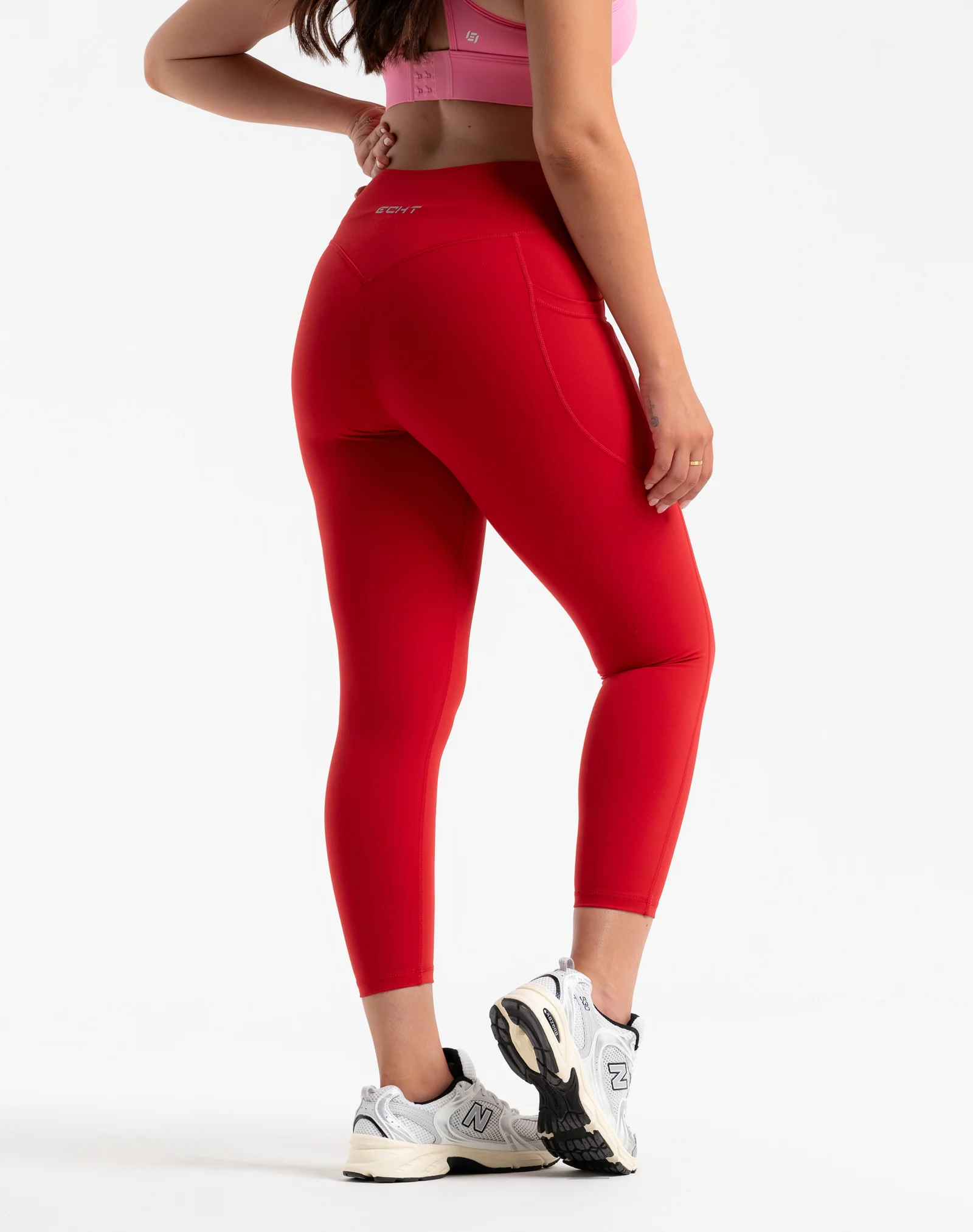 Ascend Pocket Leggings 23" - Scarlet Red - Image 10