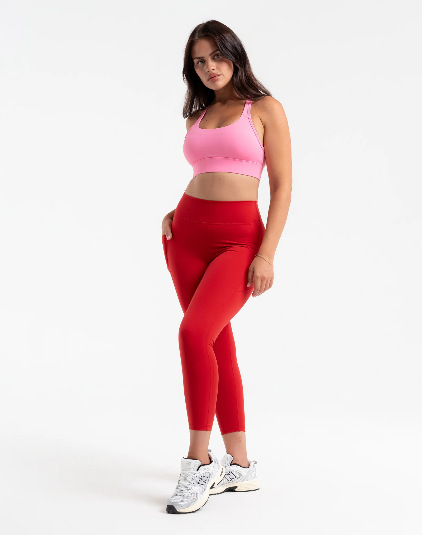 Ascend Pocket Leggings 23" - Scarlet Red - Image 5