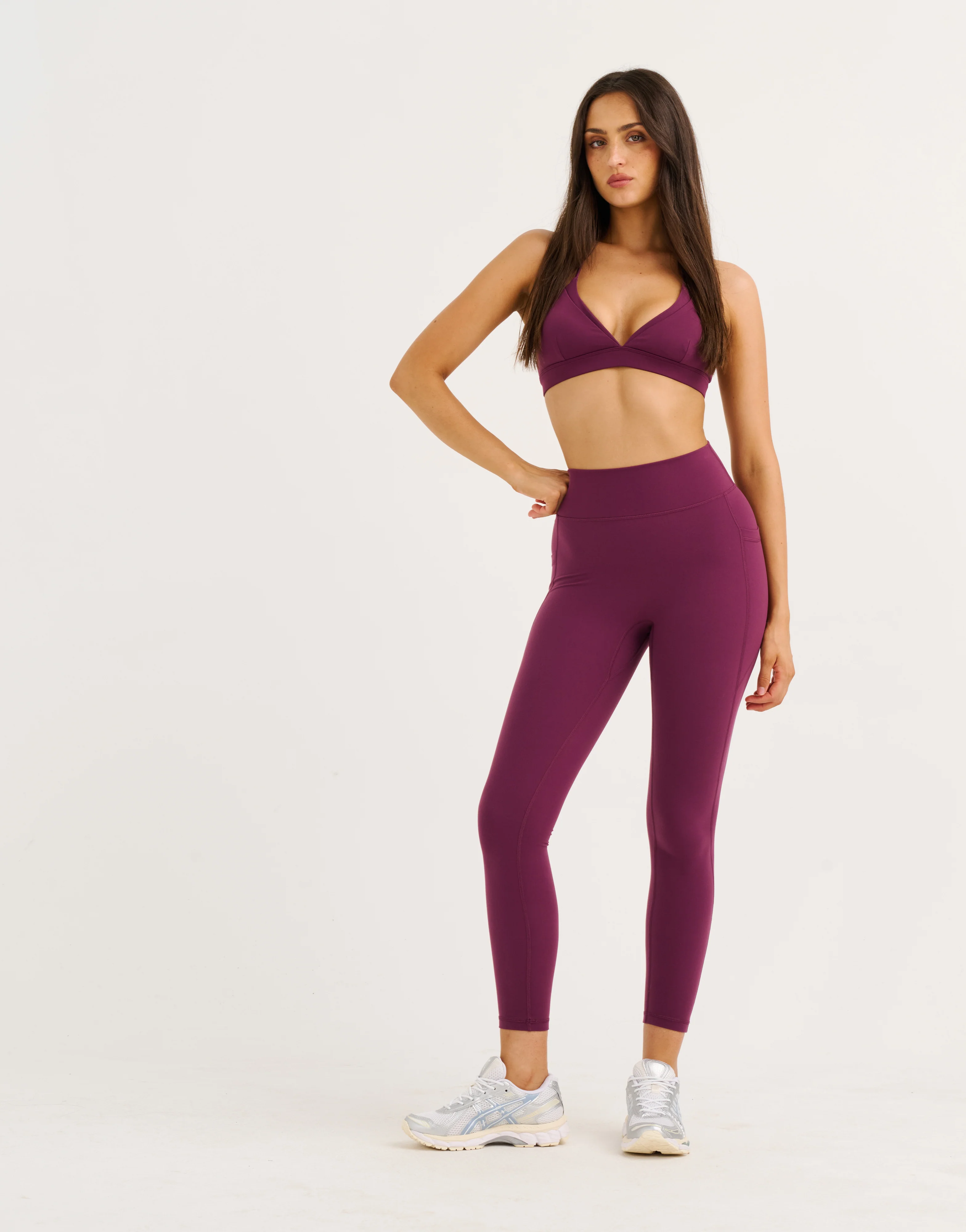 Ascend Pocket Leggings 25" - Blackberry - Image 4