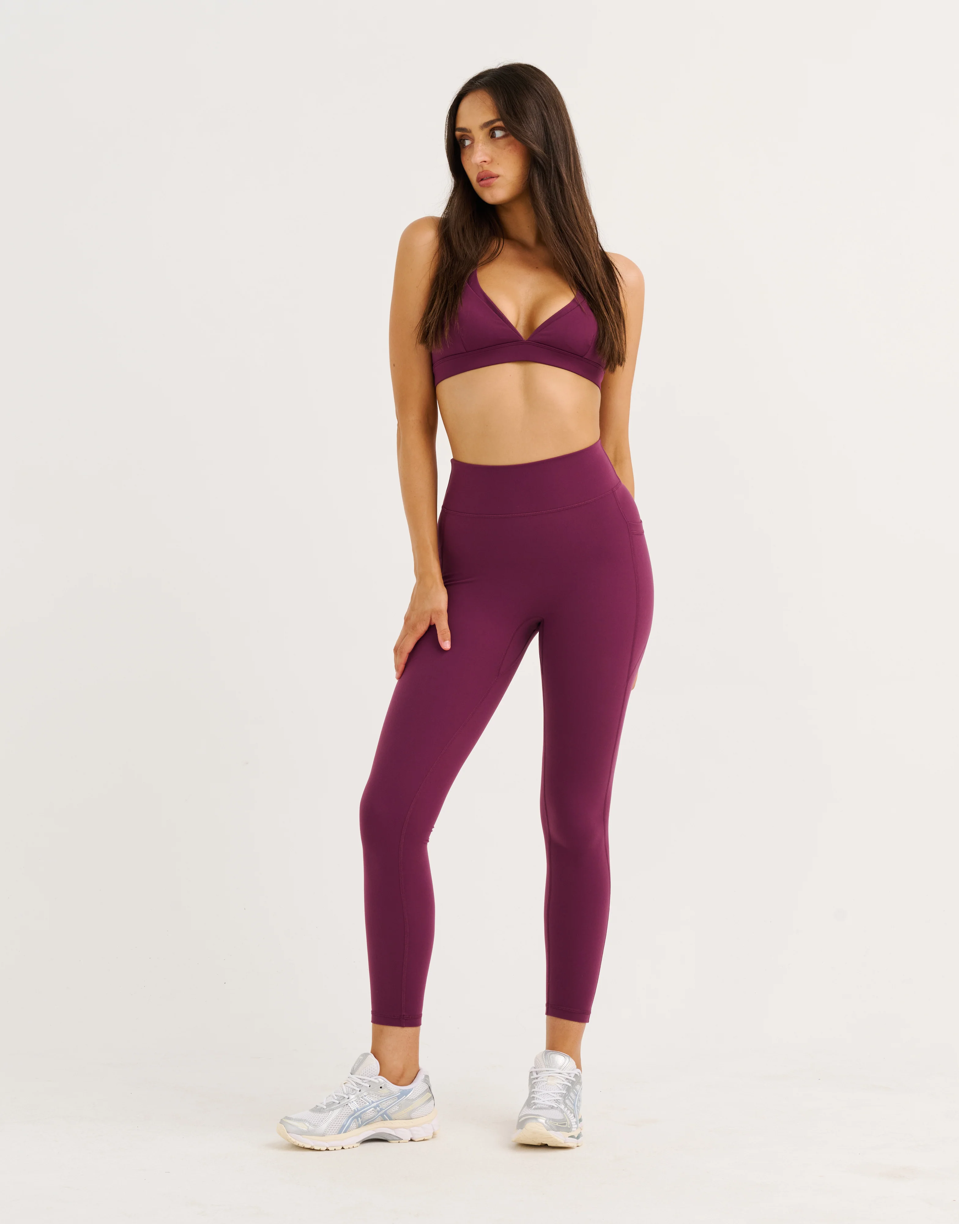 Ascend Pocket Leggings 25" - Blackberry - Image 5