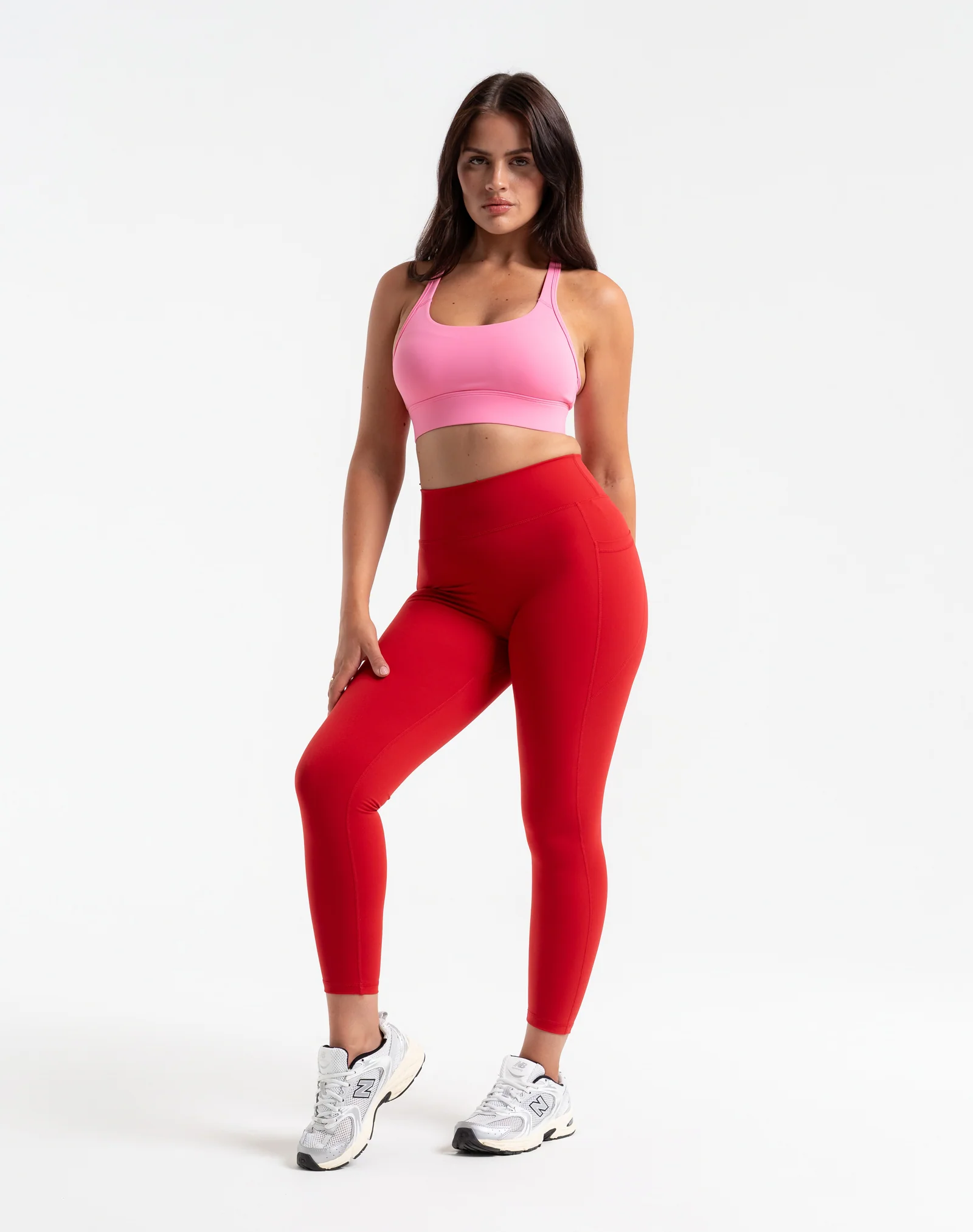 Ascend Pocket Leggings 25" - Scarlet Red - Image 7