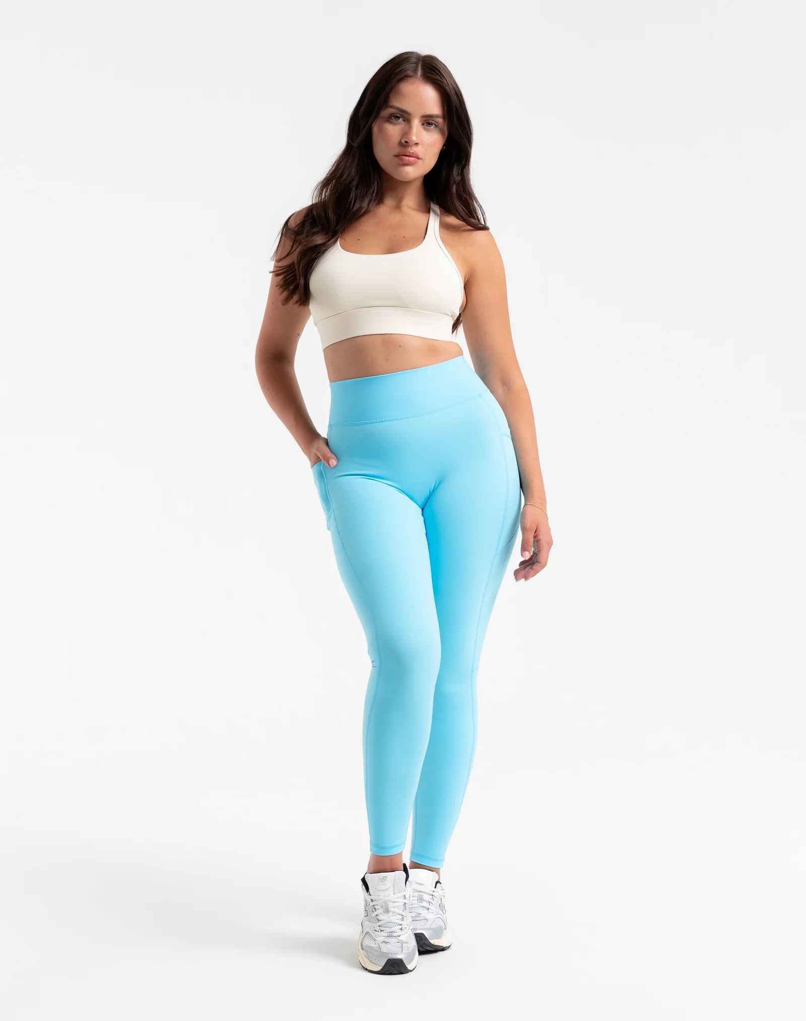 Ascend Pocket Leggings 28" - Baby Blue - Image 2