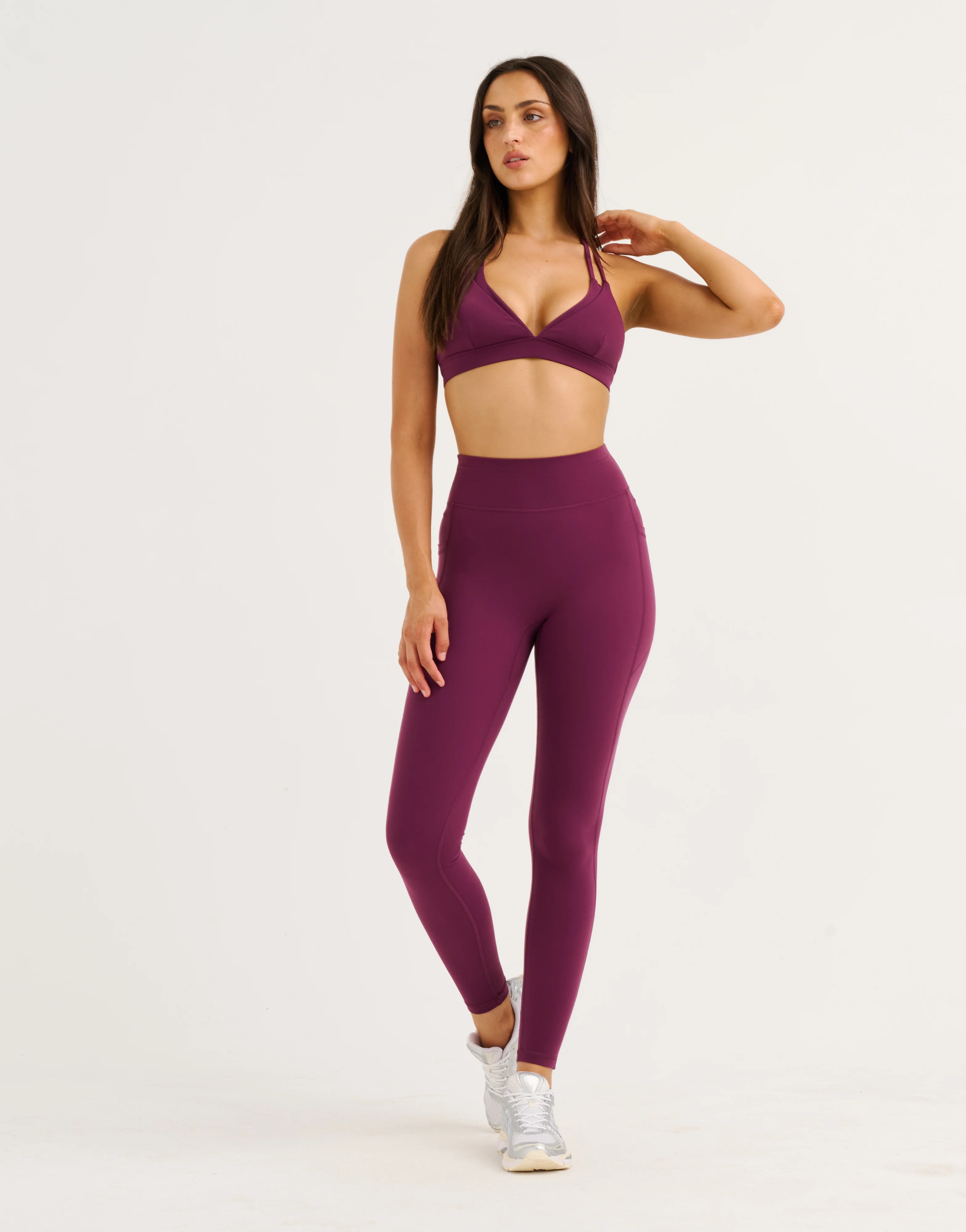 Ascend Pocket Leggings 28" - Blackberry - Image 4