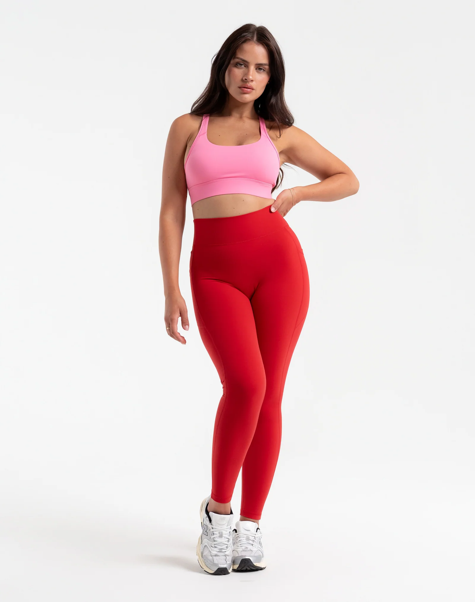Ascend Pocket Leggings 28" - Scarlet Red - Image 7
