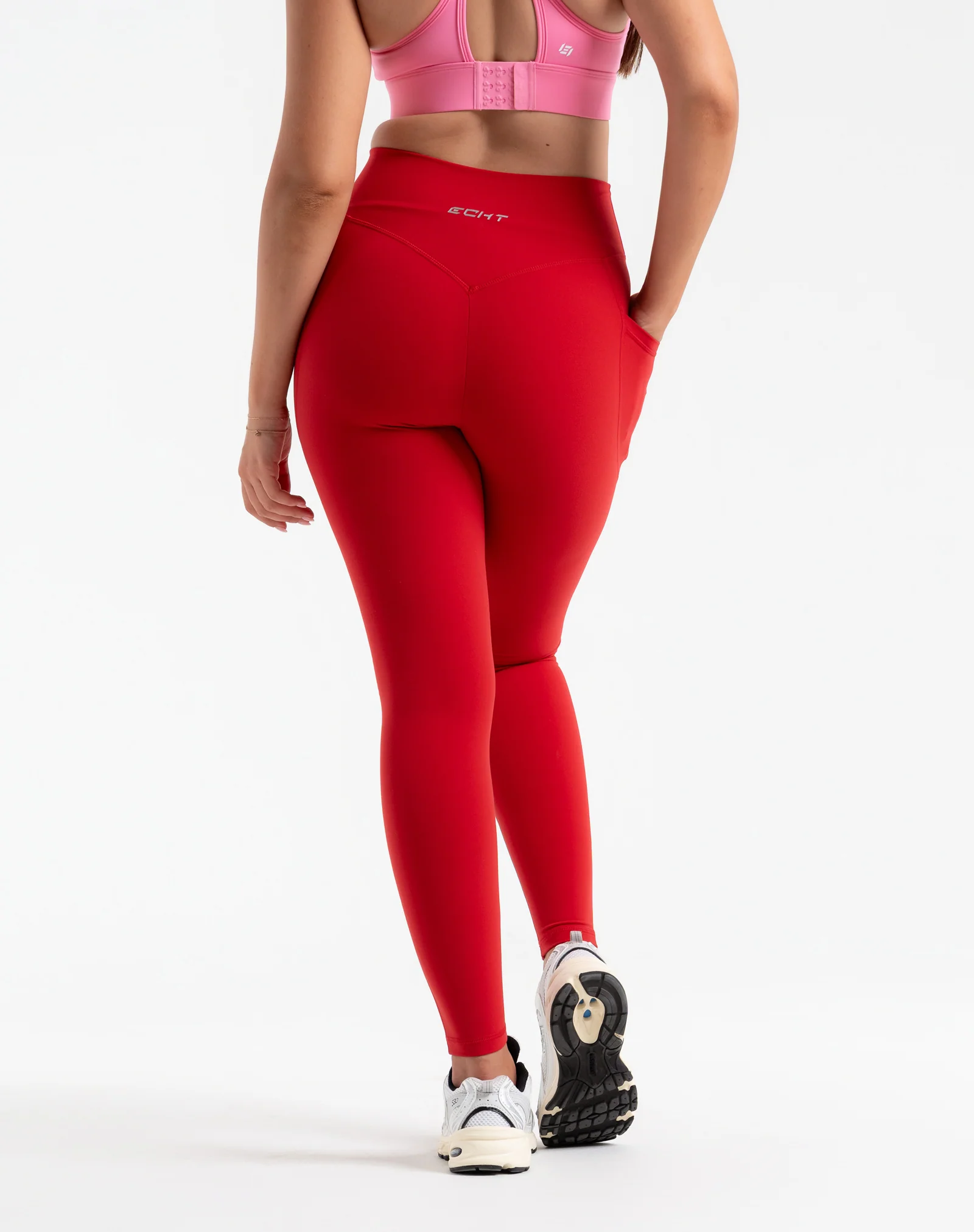 Ascend Pocket Leggings 28" - Scarlet Red - Image 8