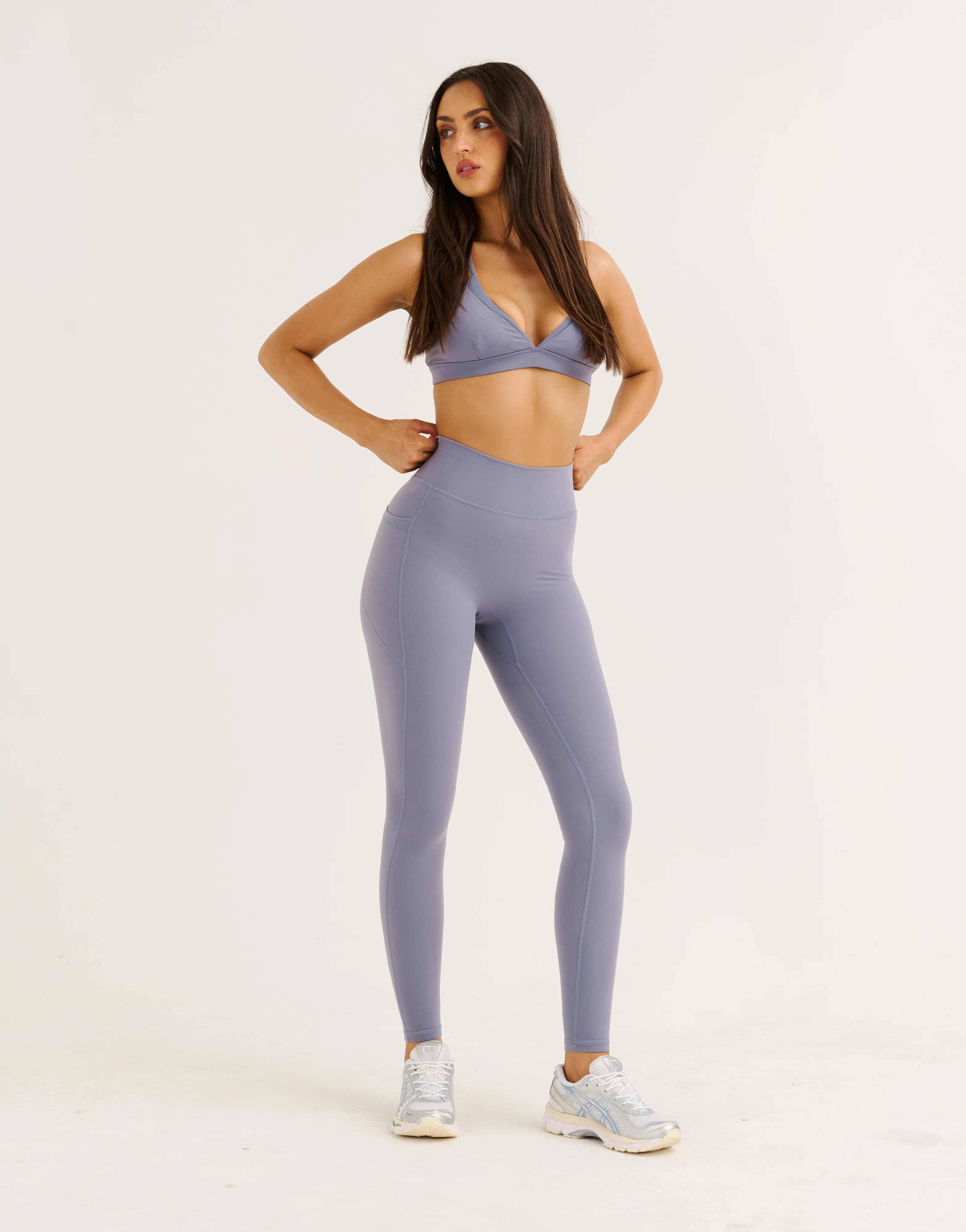 Ascend Pocket Leggings 28" - Washed Blue - Image 3