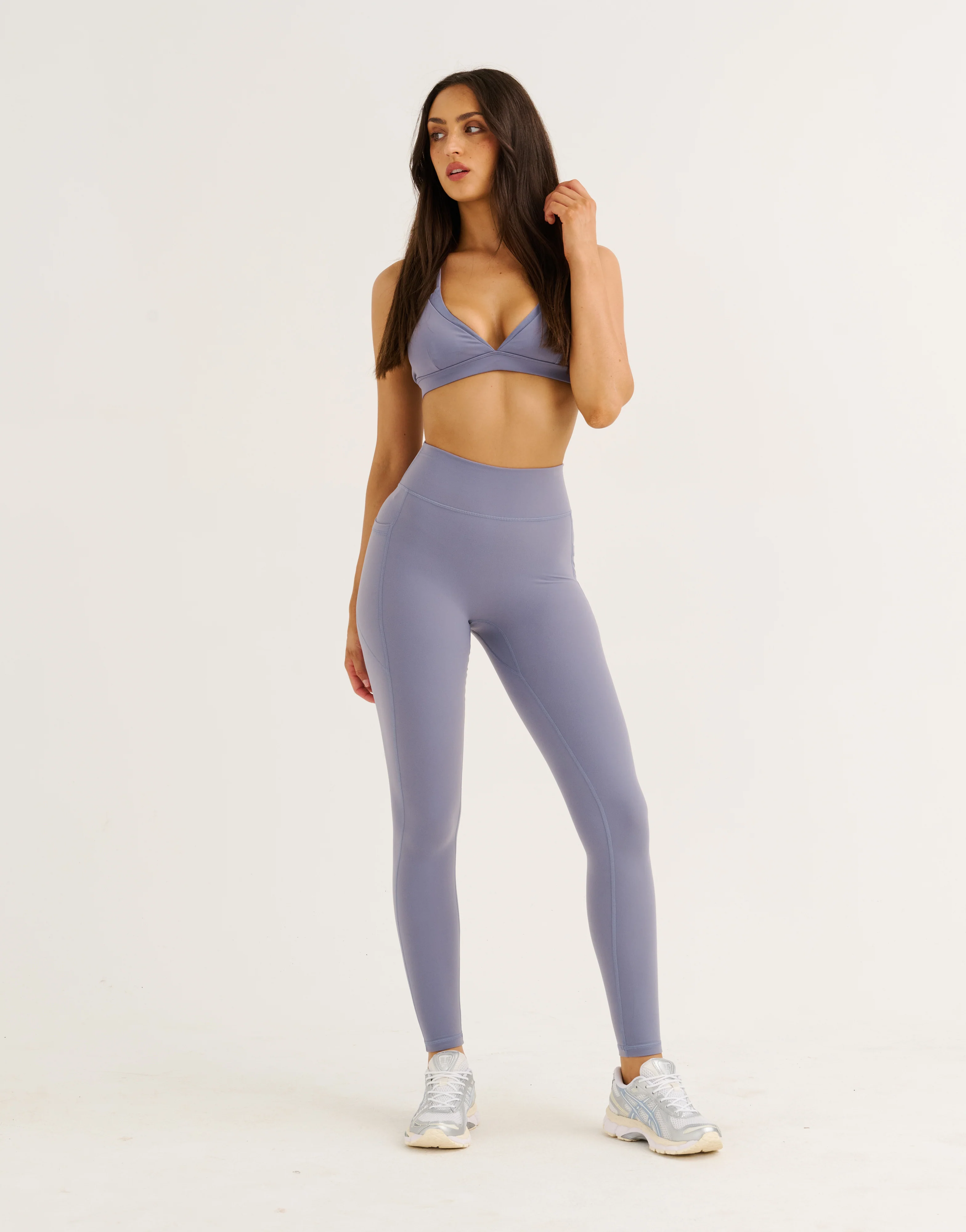 Ascend Pocket Leggings 28" - Washed Blue - Image 6