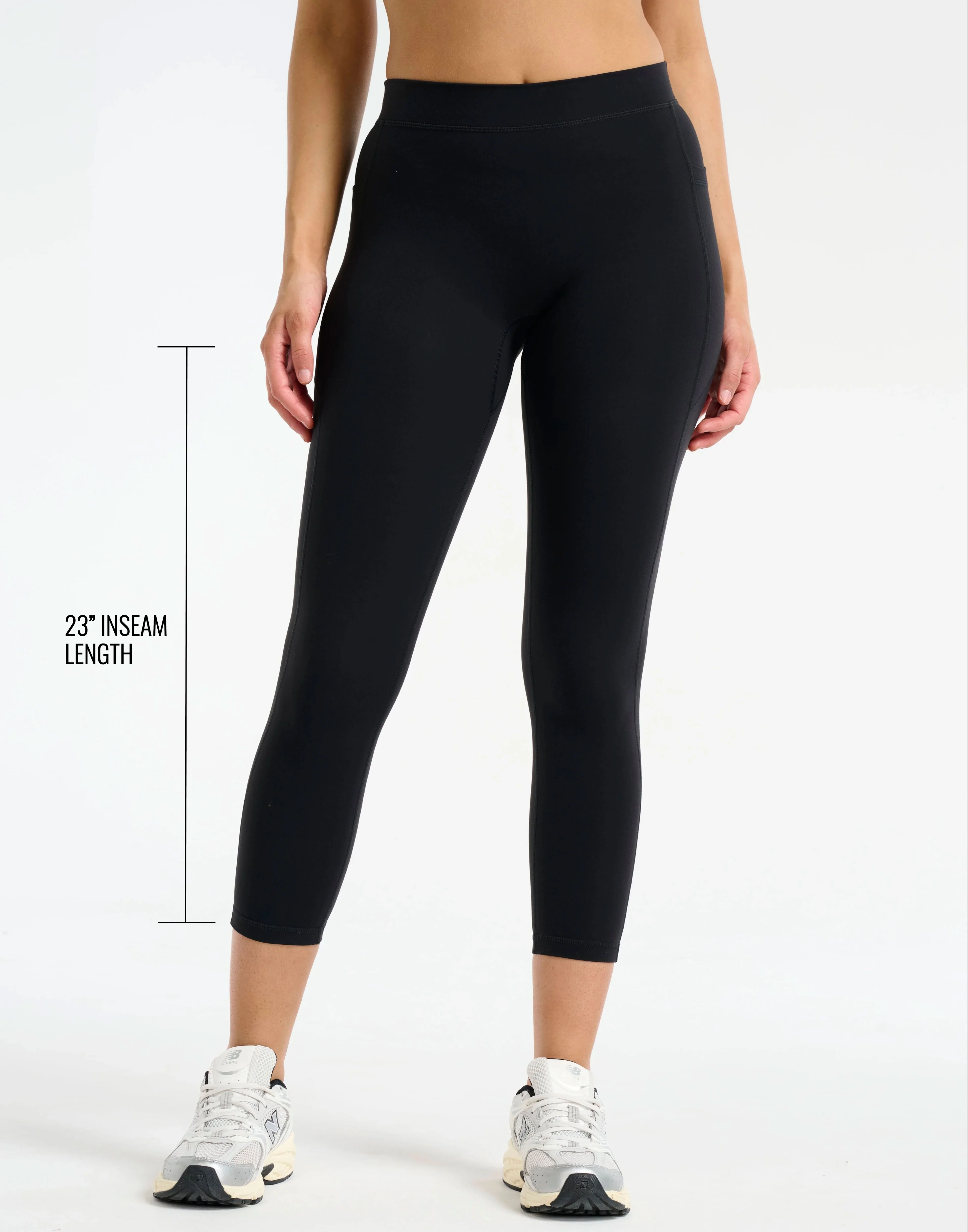 Ascend Pocket Mid-Waist Leggings 23" - Black - Image 5