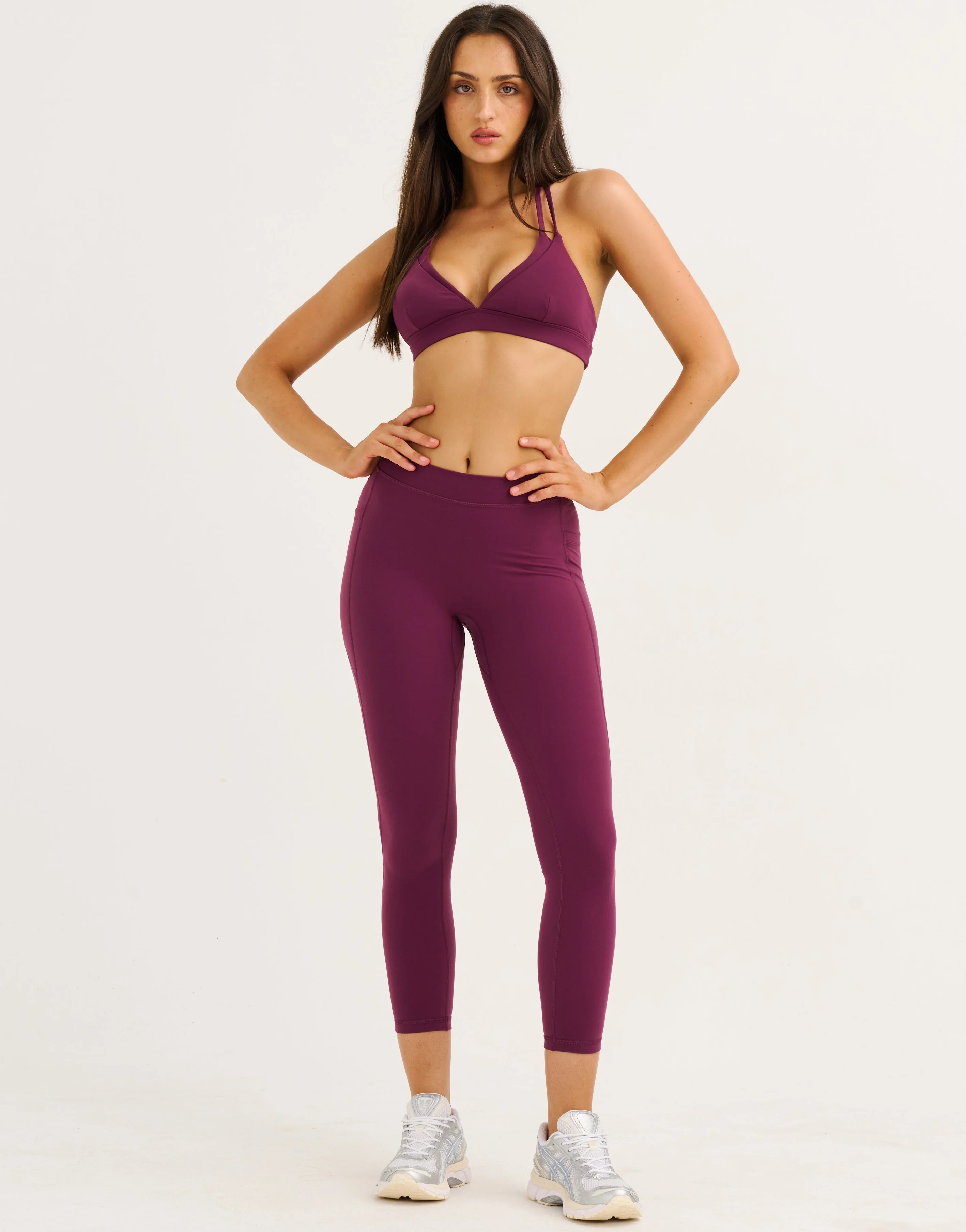 Ascend Pocket Mid-Waist Leggings 23" - Blackberry - Image 2