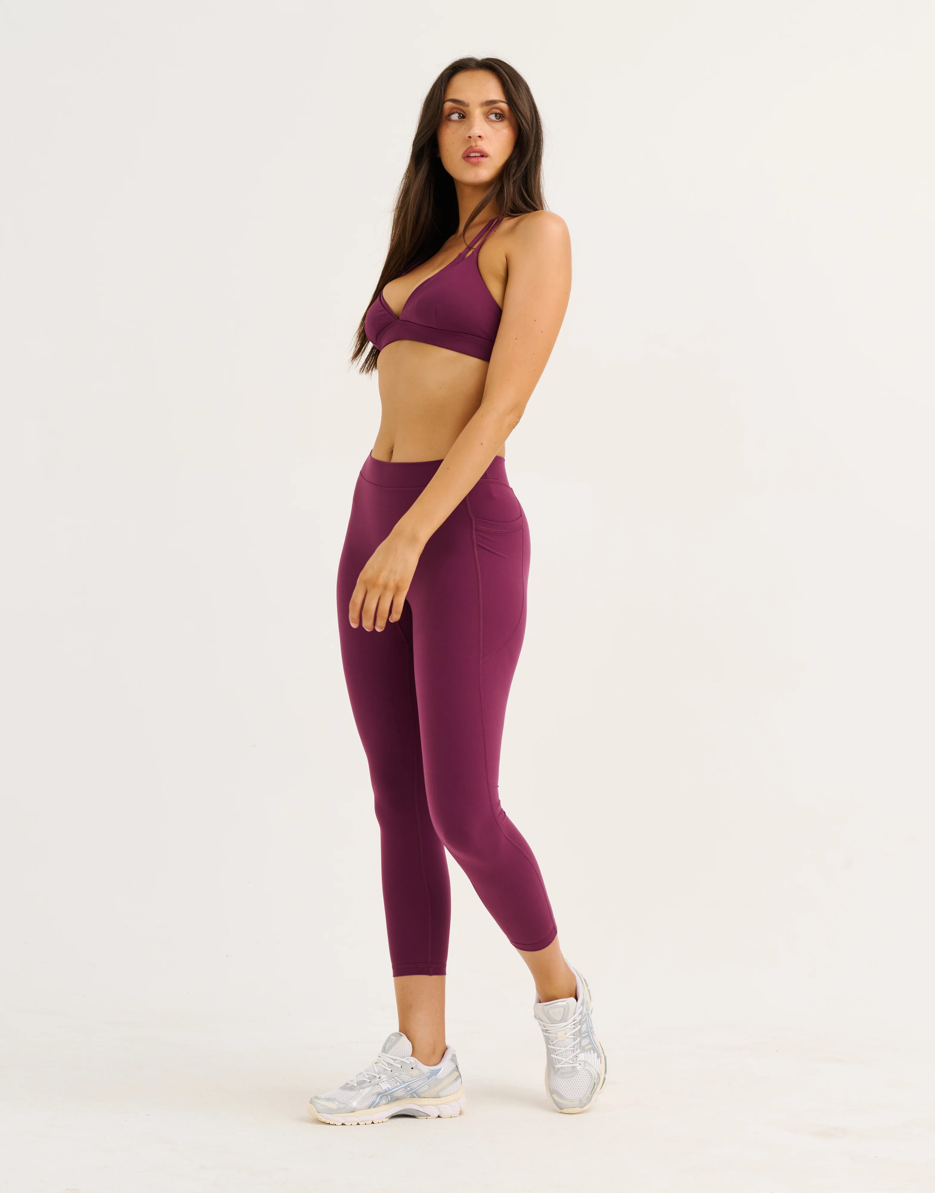 Ascend Pocket Mid-Waist Leggings 23" - Blackberry - Image 8