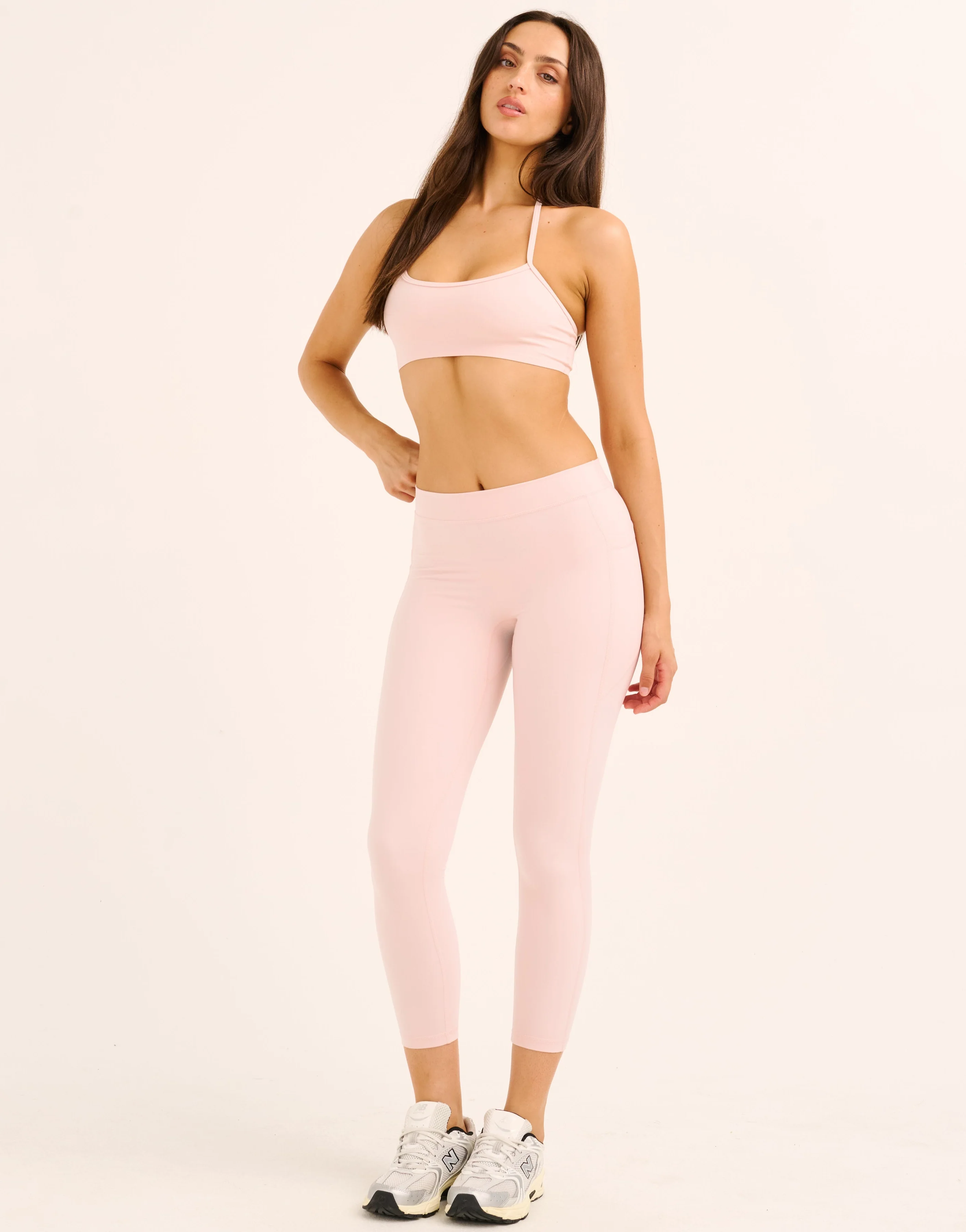 Ascend Pocket Mid-Waist Leggings 23" - Mauve - Image 2