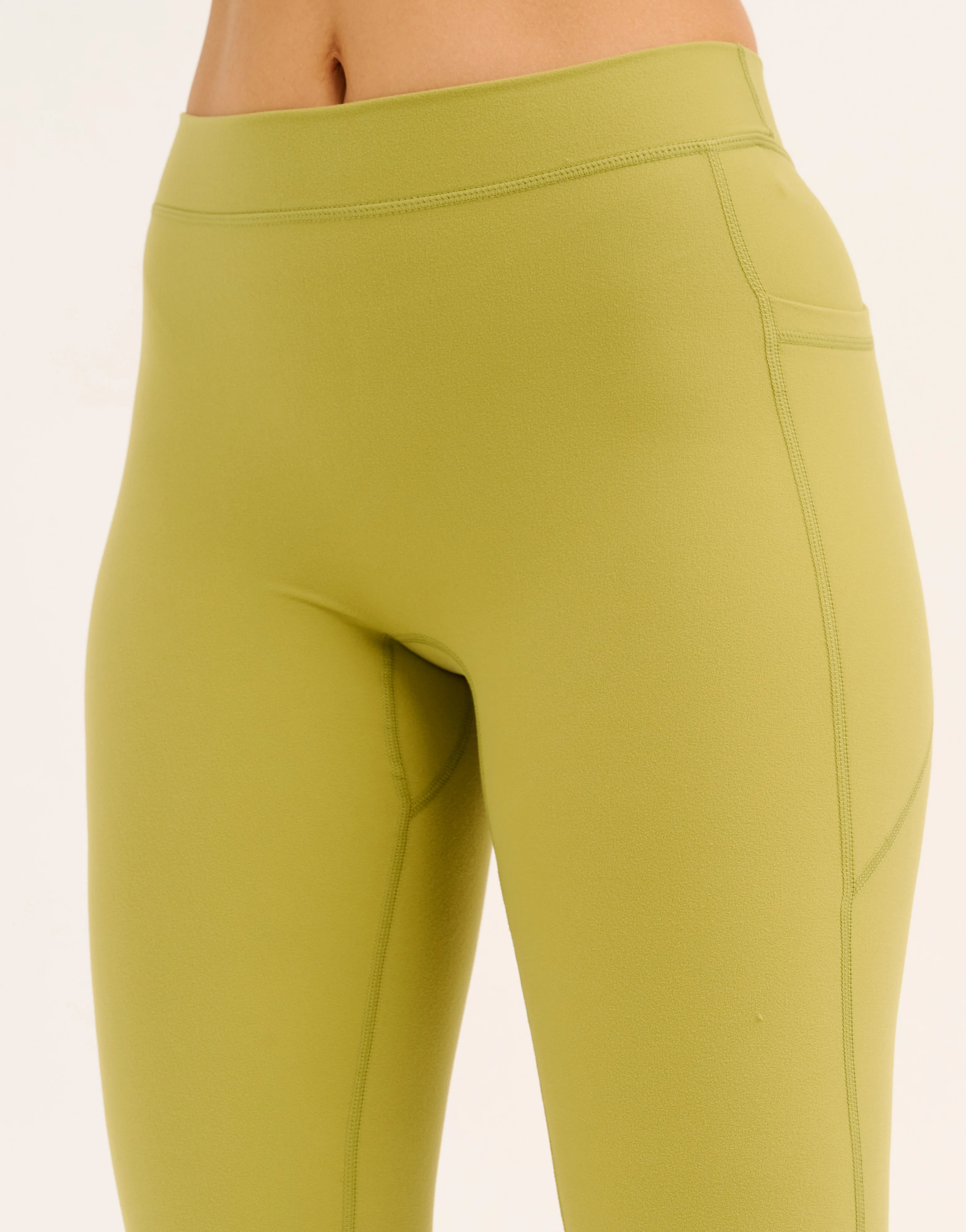 Ascend Pocket Mid-Waist Leggings 23" - Olive - Image 12