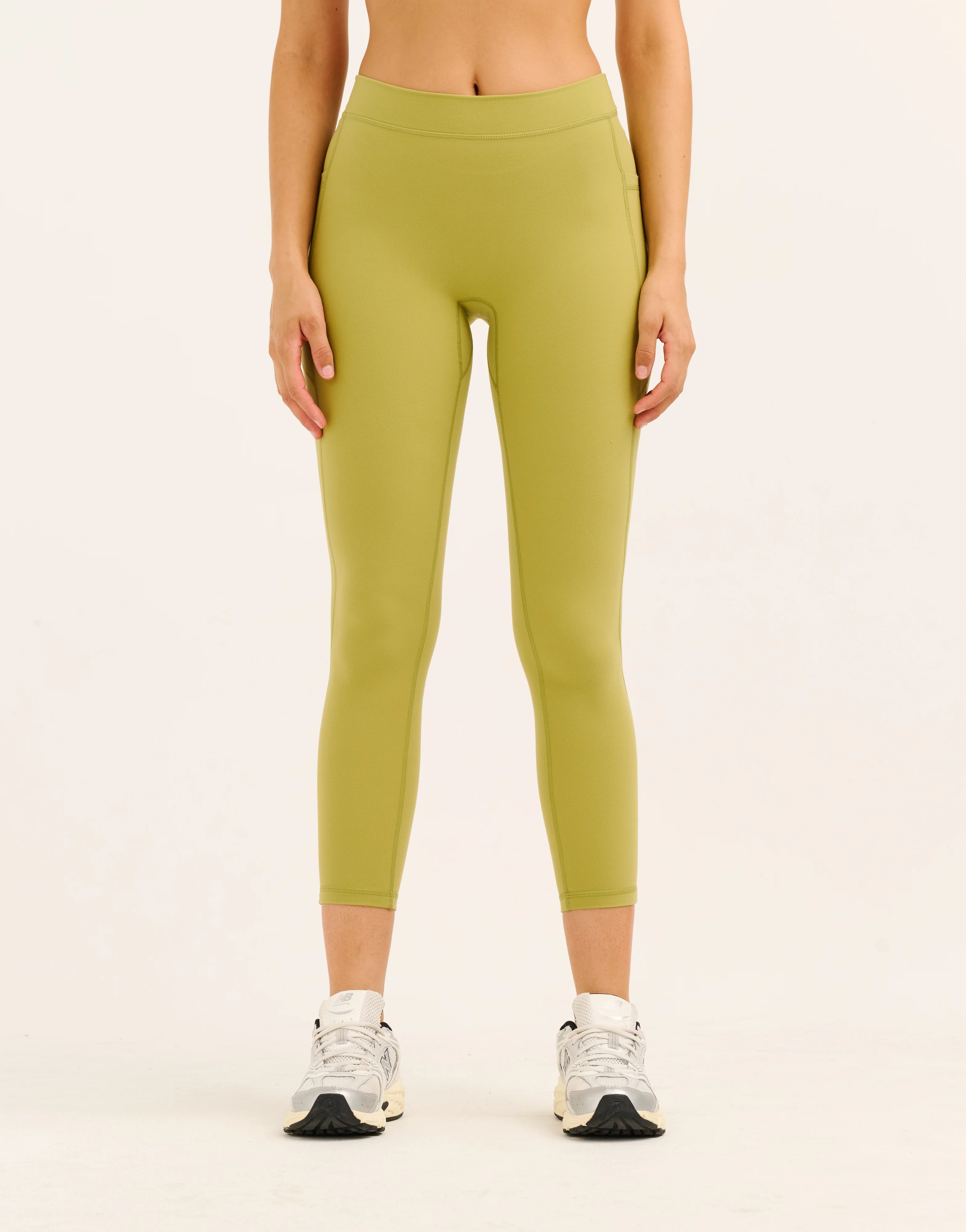 Ascend Pocket Mid-Waist Leggings 23" - Olive - Image 5