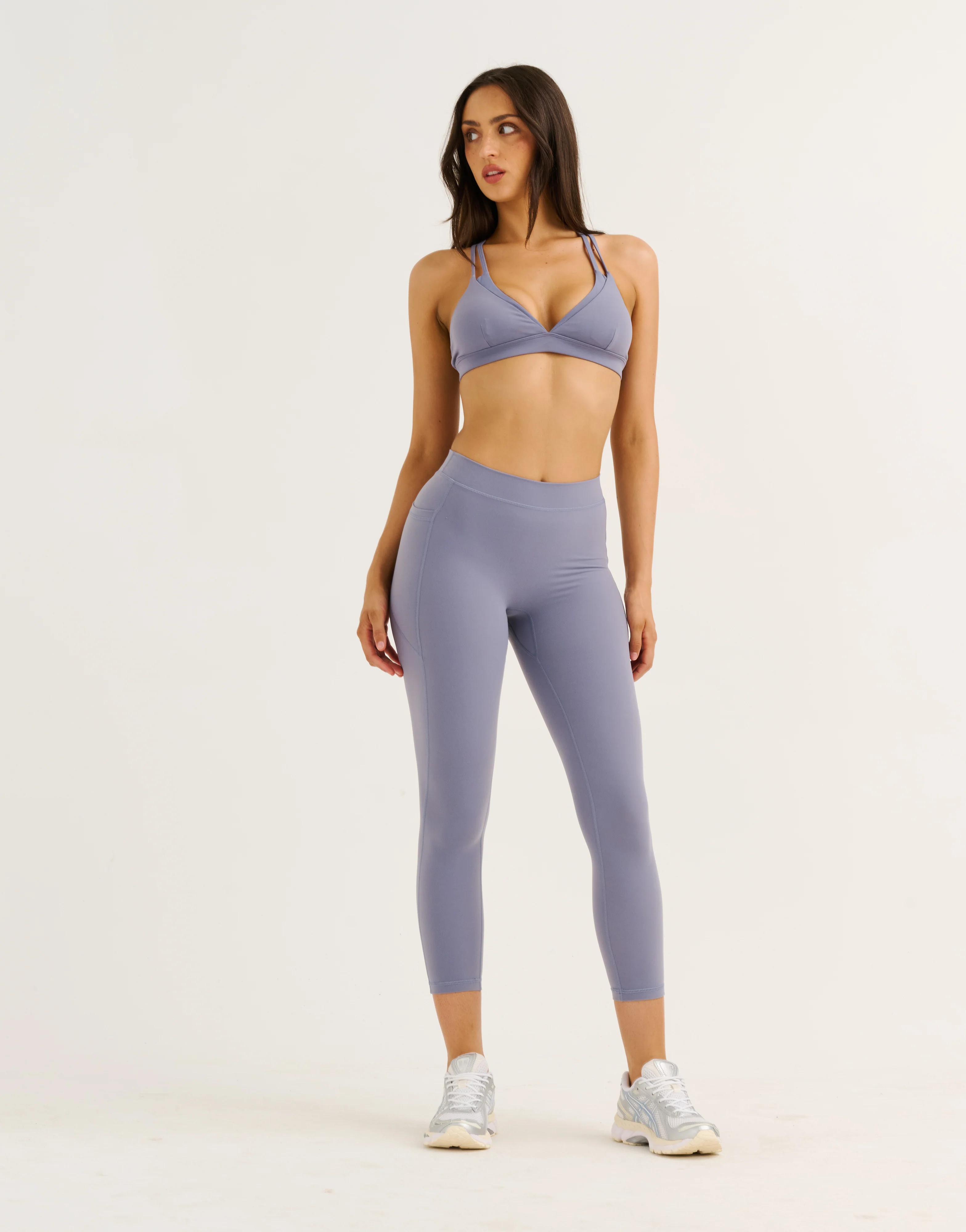 Ascend Pocket Mid-Waist Leggings 23" - Washed Blue - Image 6