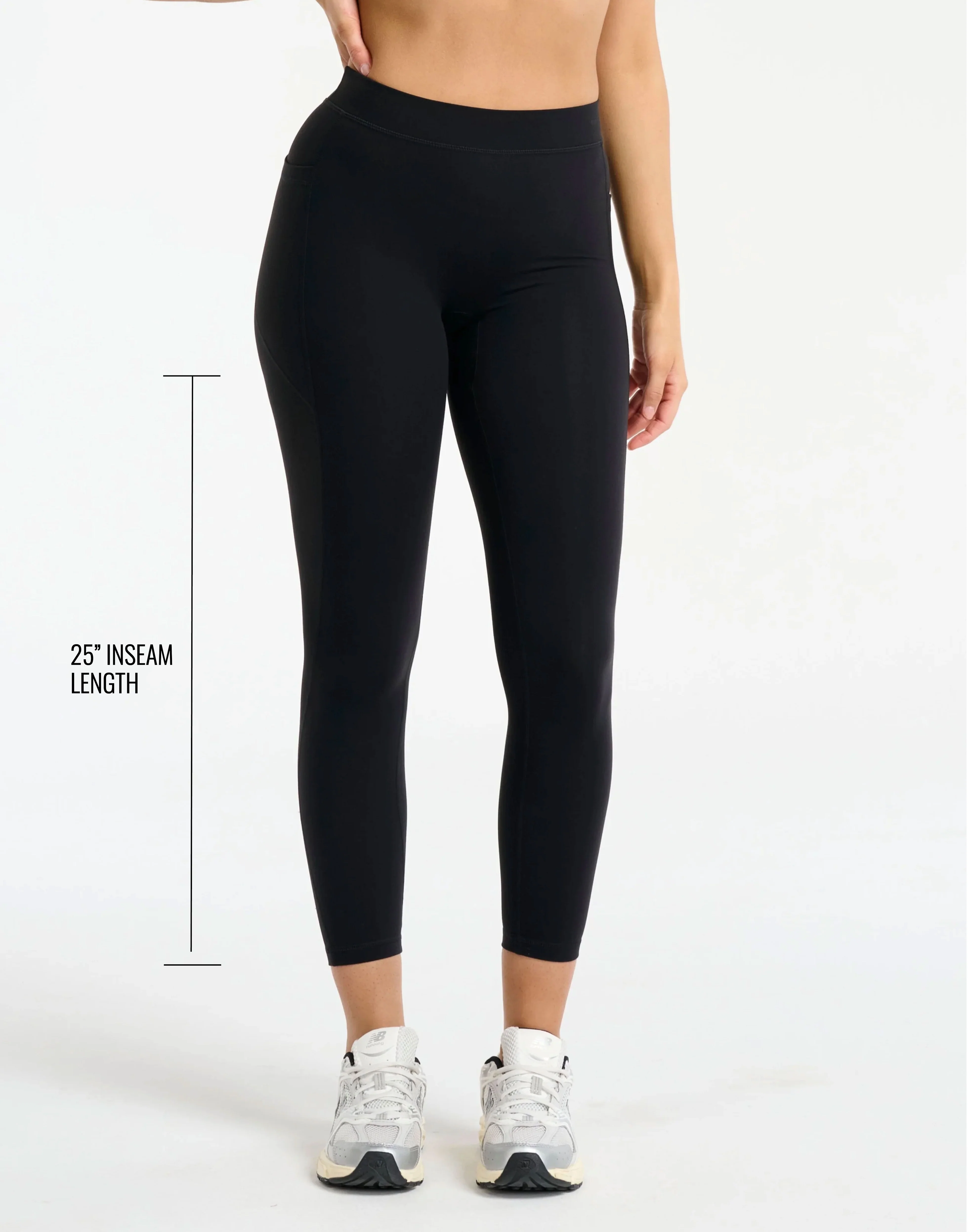 Ascend Pocket Mid-Waist Leggings 25" - Black - Image 6
