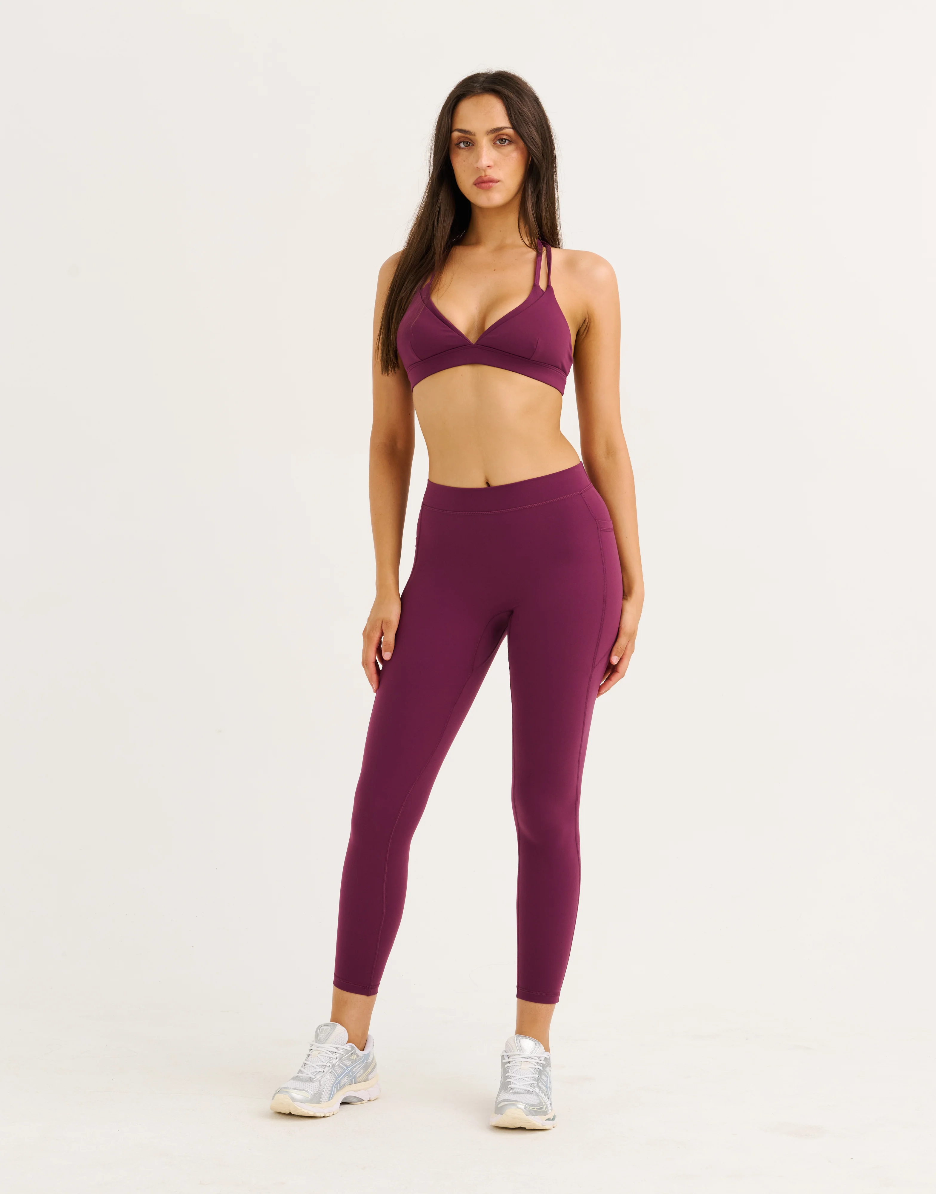 Ascend Pocket Mid-Waist Leggings 25" - Blackberry - Image 4
