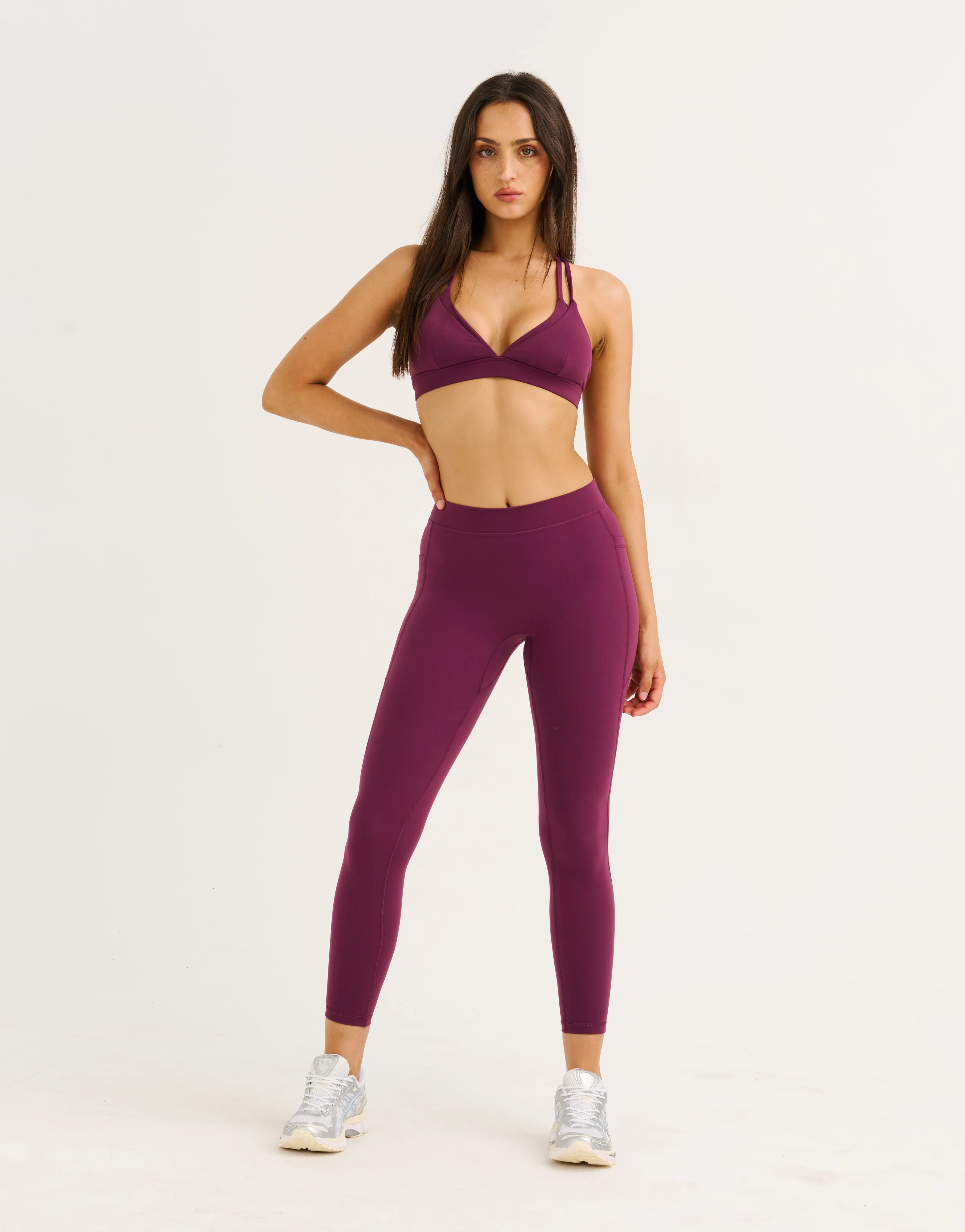 Ascend Pocket Mid-Waist Leggings 25" - Blackberry - Image 5