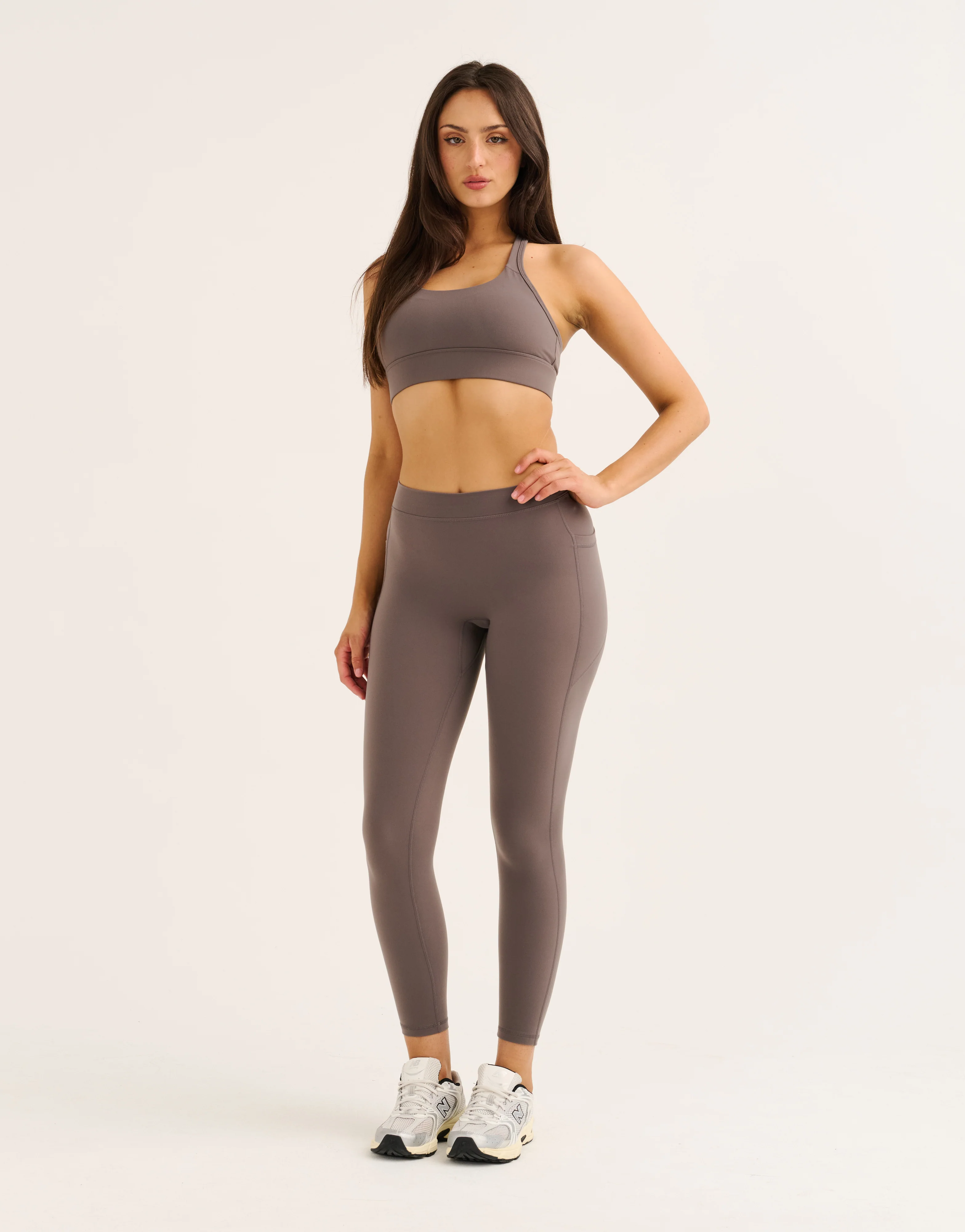 Ascend Pocket Mid-Waist Leggings 25" - Slate Grey - Image 5