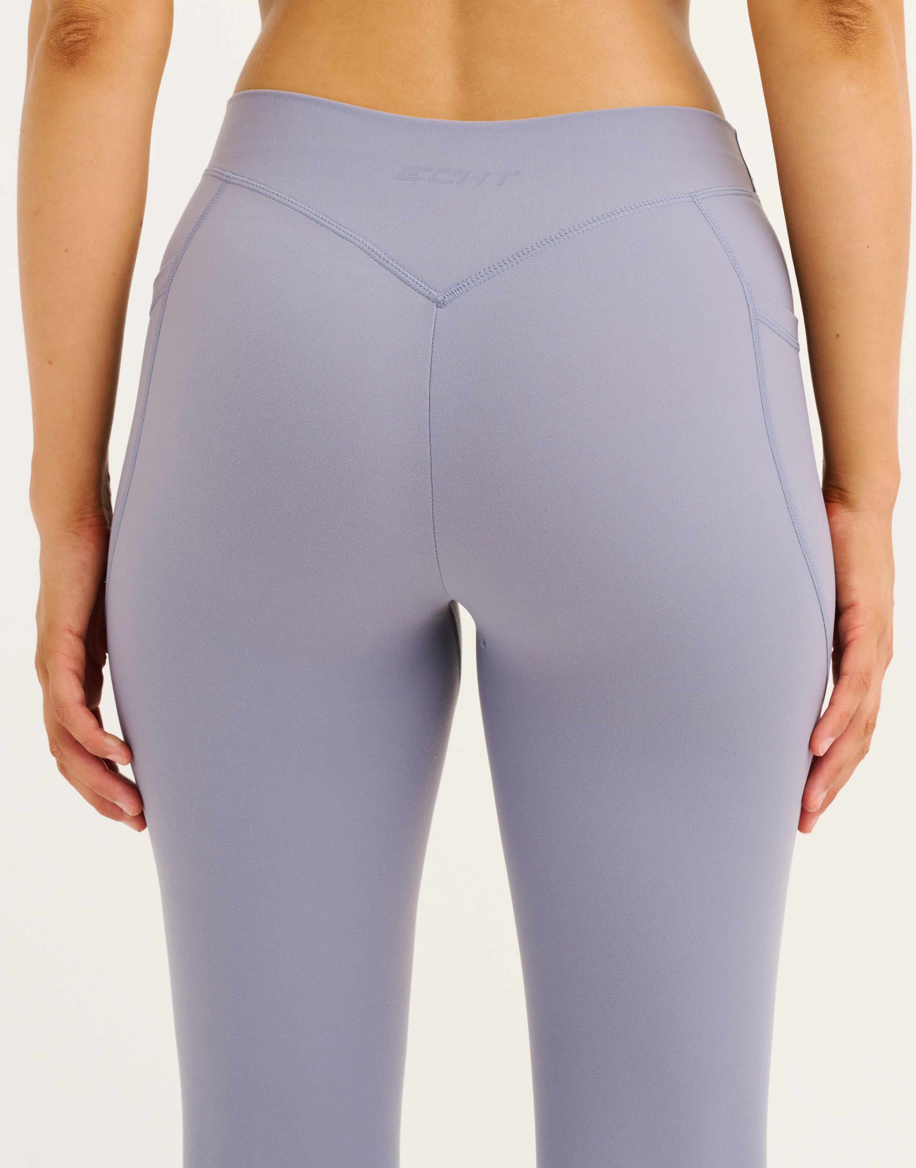 Ascend Pocket Mid-Waist Leggings 25" - Washed Blue - Image 9