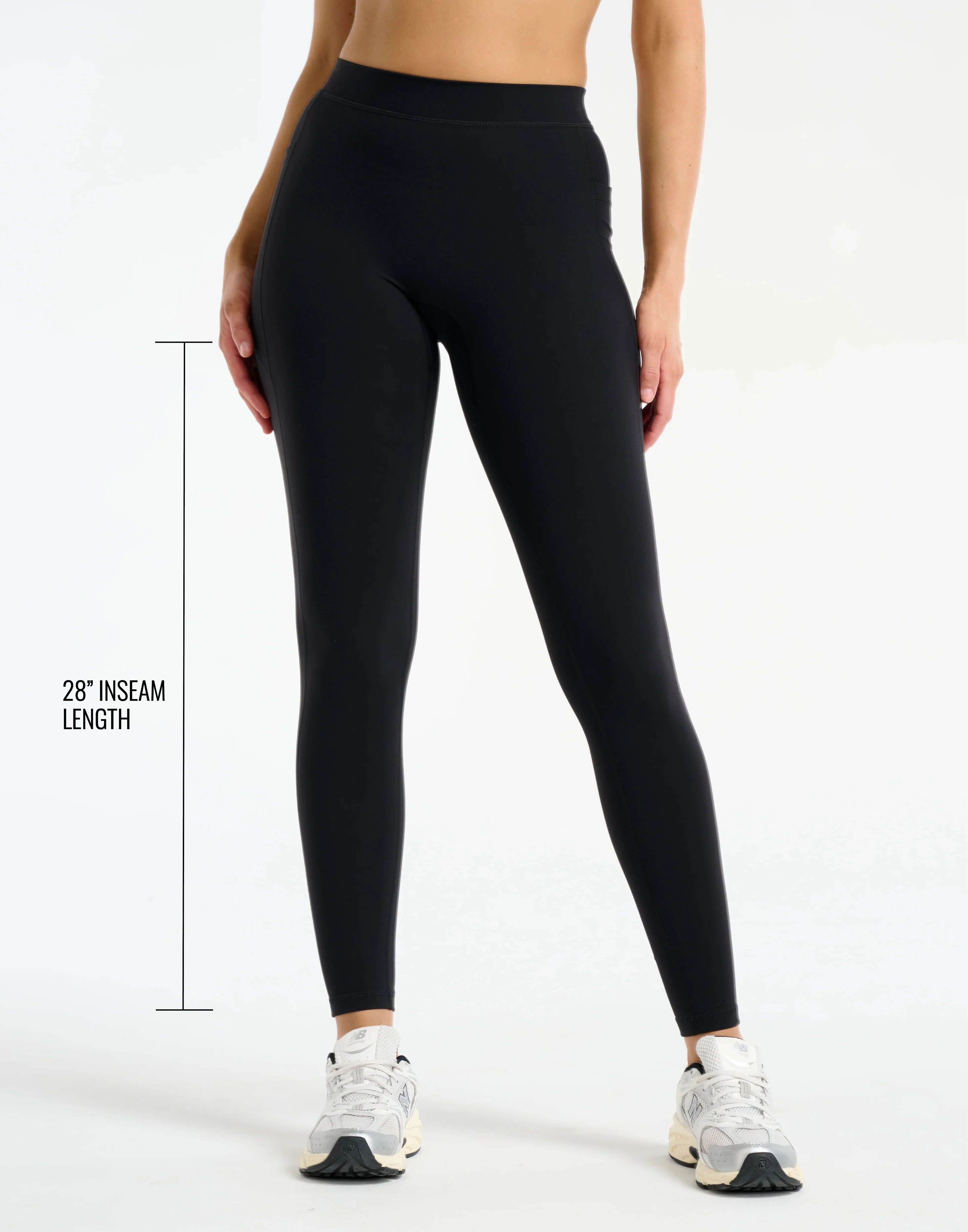 Ascend Pocket Mid-Waist Leggings 28" - Black - Image 5