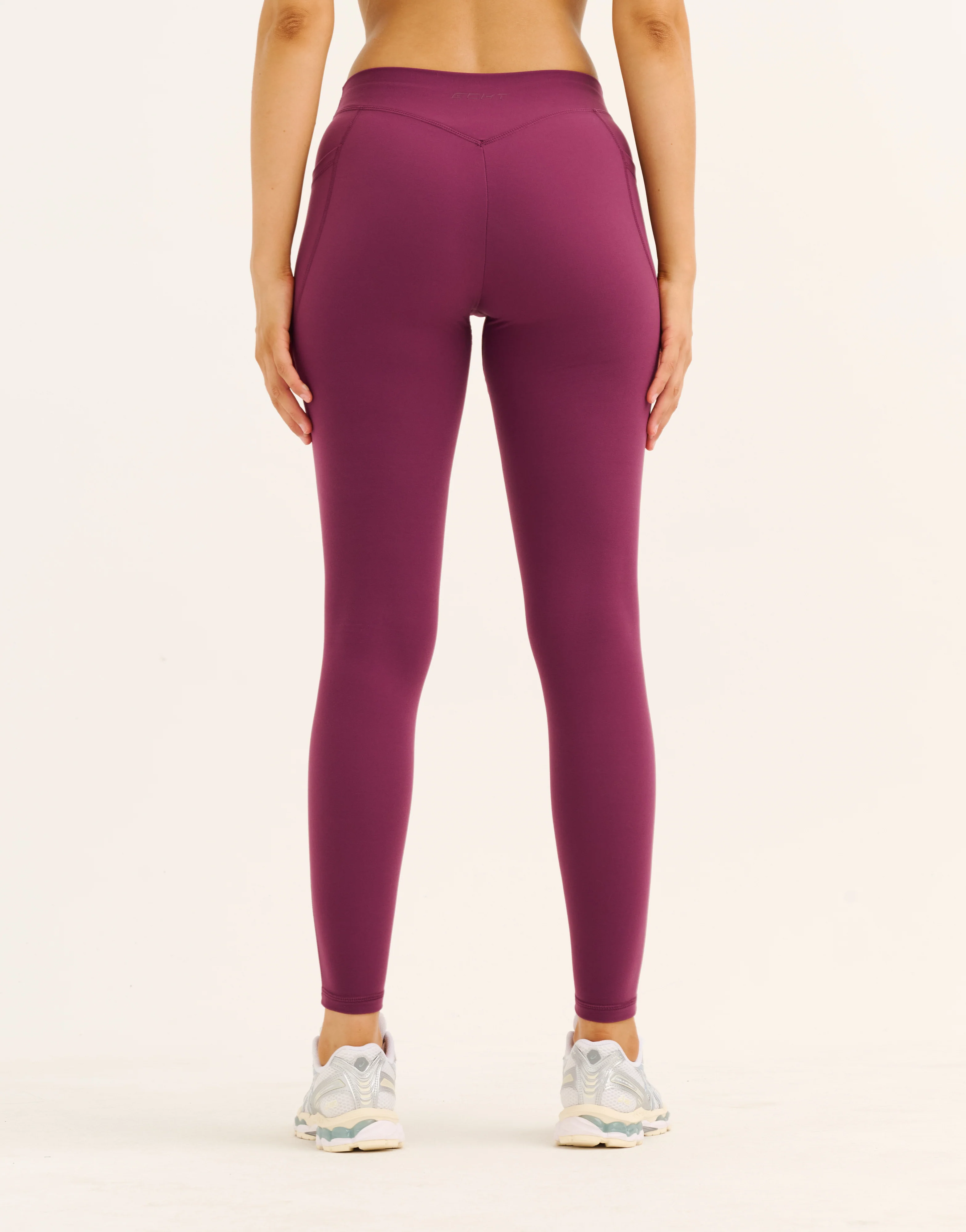 Ascend Pocket Mid-Waist Leggings 28" - Blackberry - Image 7